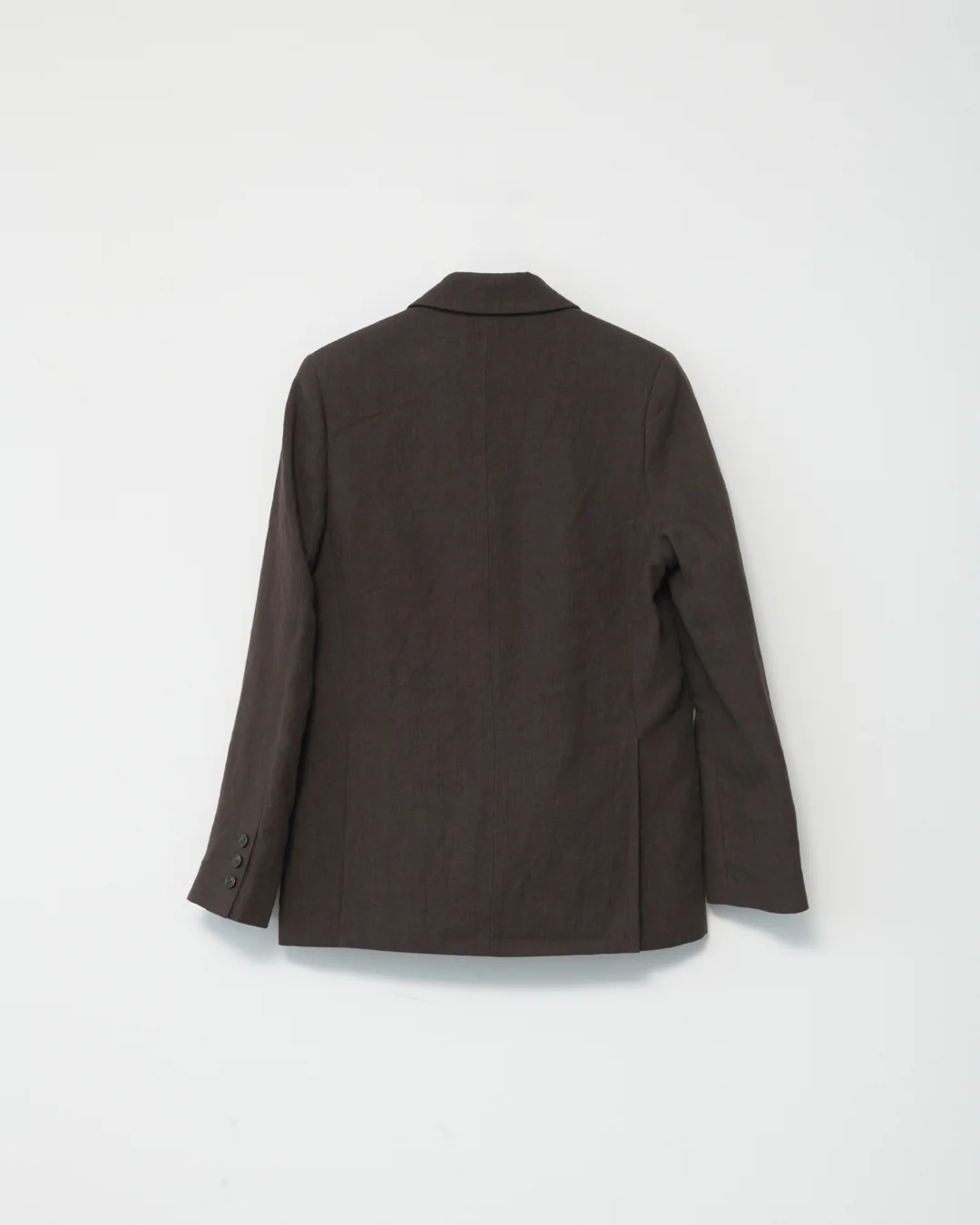 Linen Straight Blazer | Brown - Image 5