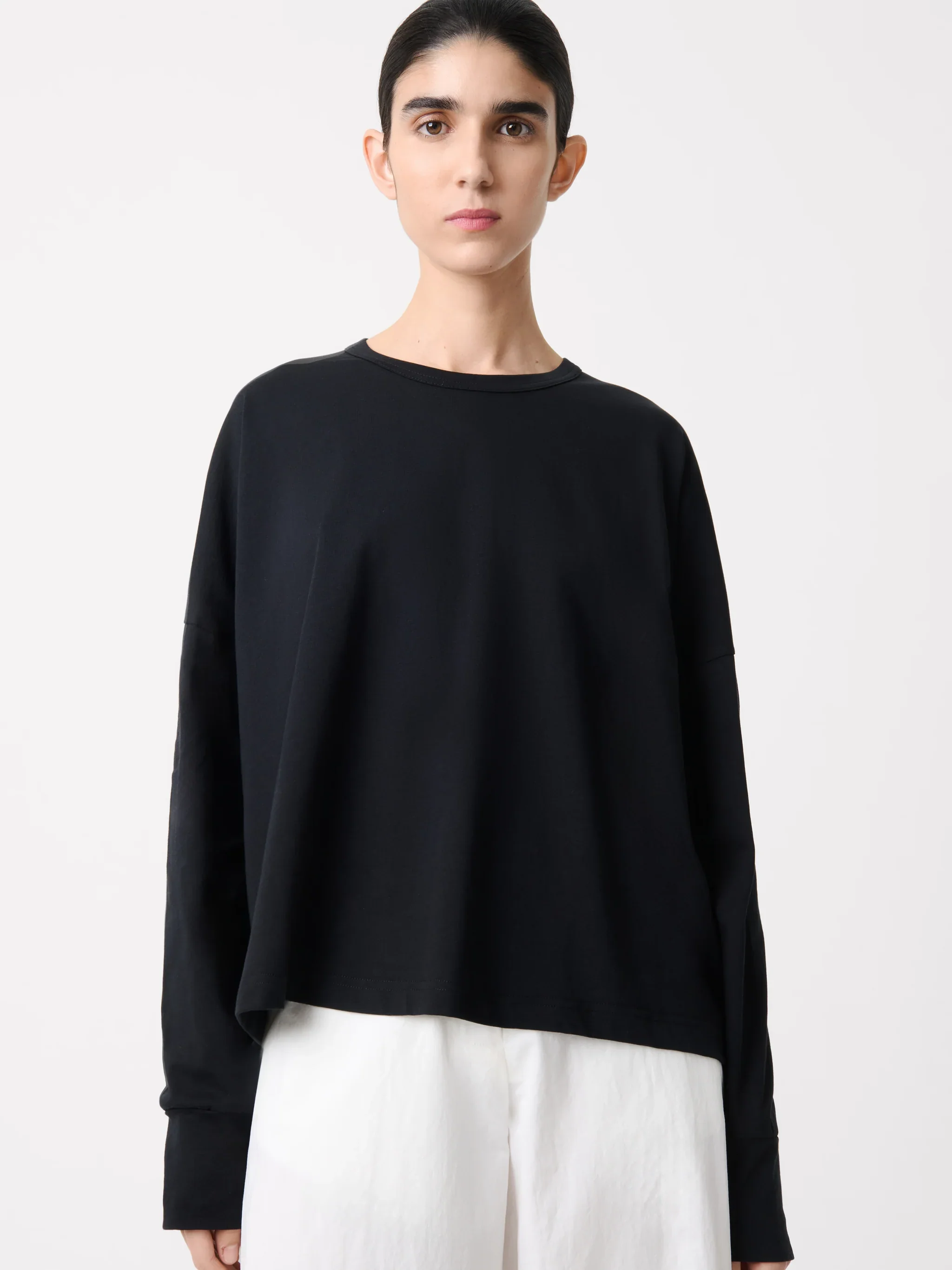 Loop Long Sleeve T-Shirt | Black - Image 3