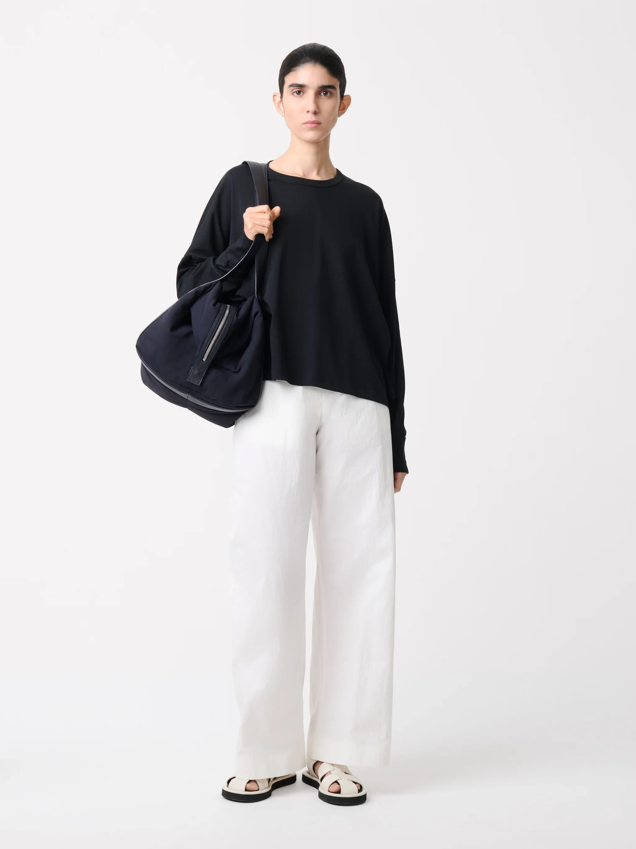 Loop Long Sleeve T-Shirt | Black - Image 4