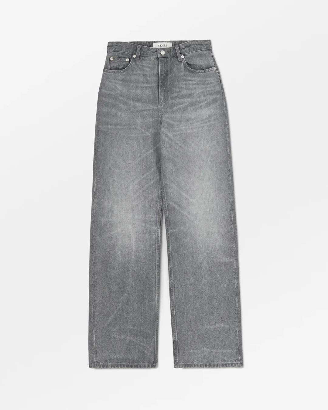 Maddy Straight Jeans | Worn Light Grey