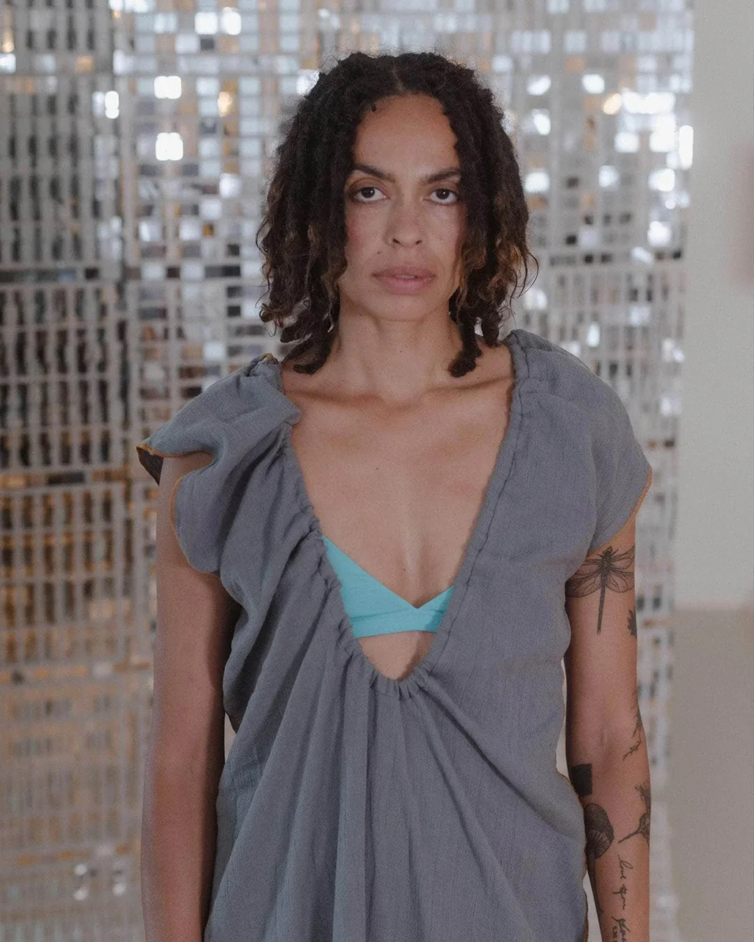 Max Dress | Bayon Grey/Yellow - Image 4