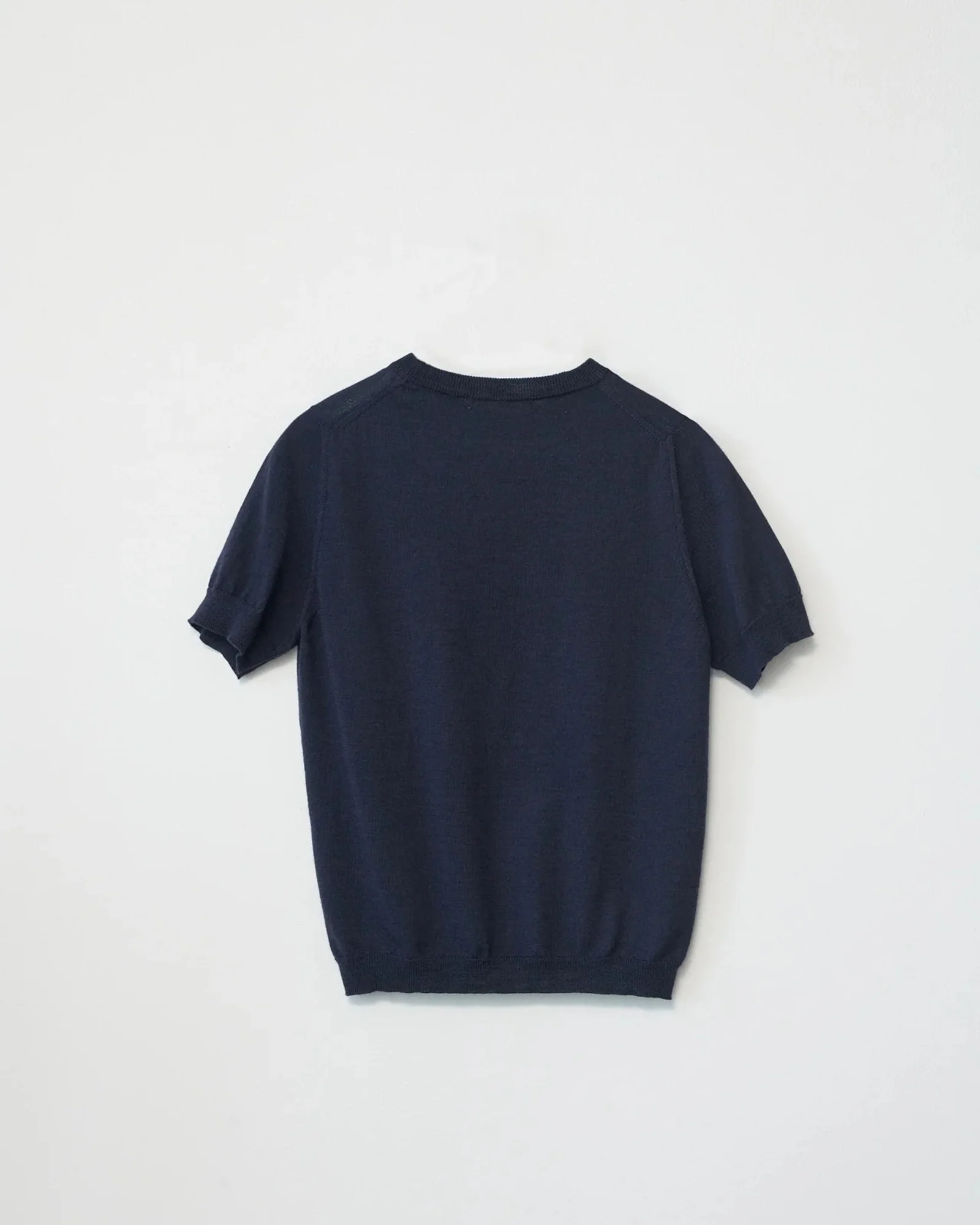 Merino Knit T-shirt | Navy - Image 4