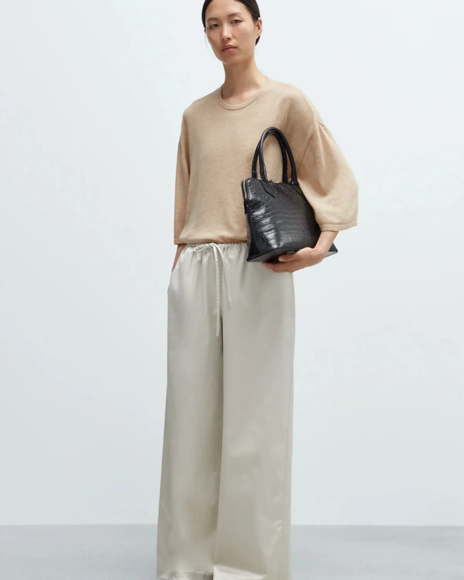 Merino Wool Oversized T-Shirt | Beige - Image 2