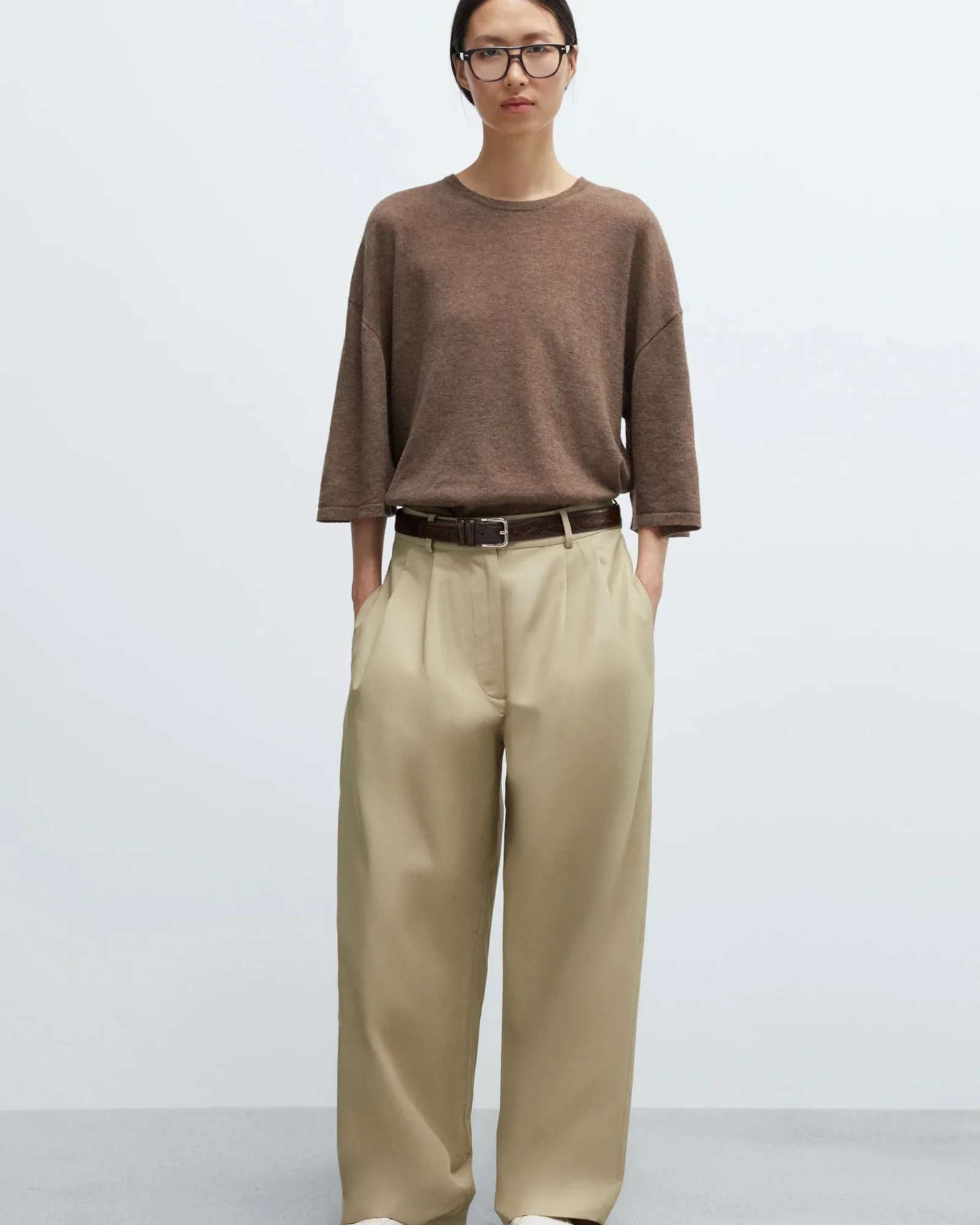 Merino Wool Oversized T-Shirt | Deep Taupe - Image 2