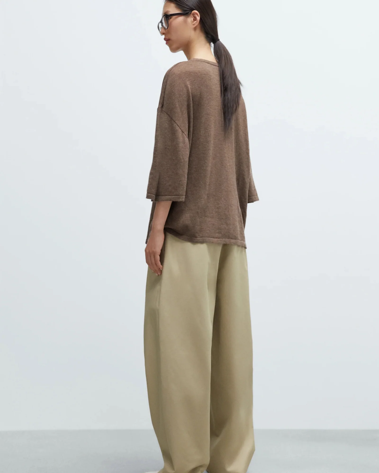 Merino Wool Oversized T-Shirt | Deep Taupe - Image 4