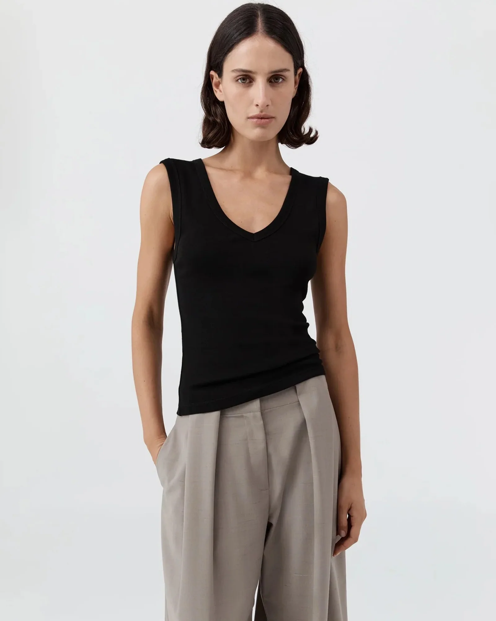 Organic Cotton 90s Top | Jet Black - Image 2