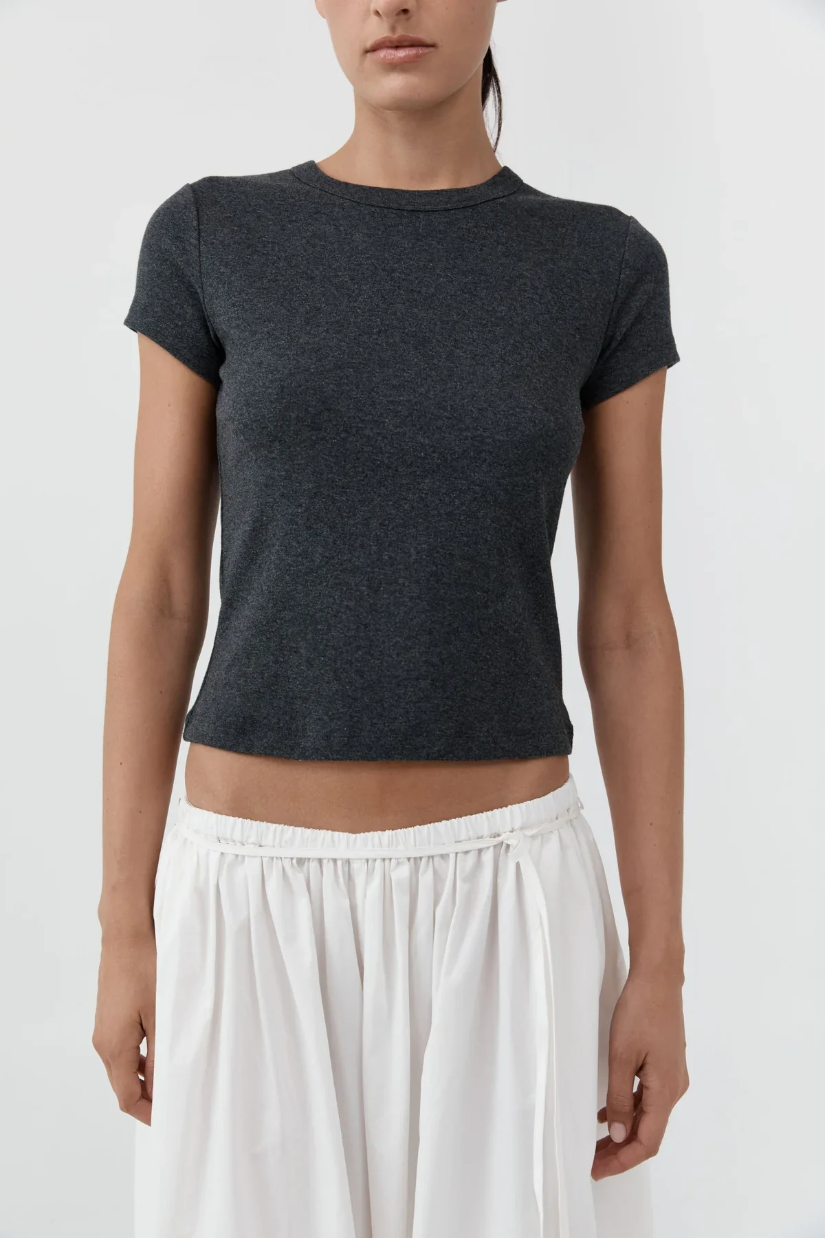 Organic Cotton Baby Tee | Charcoal Melange - Image 4