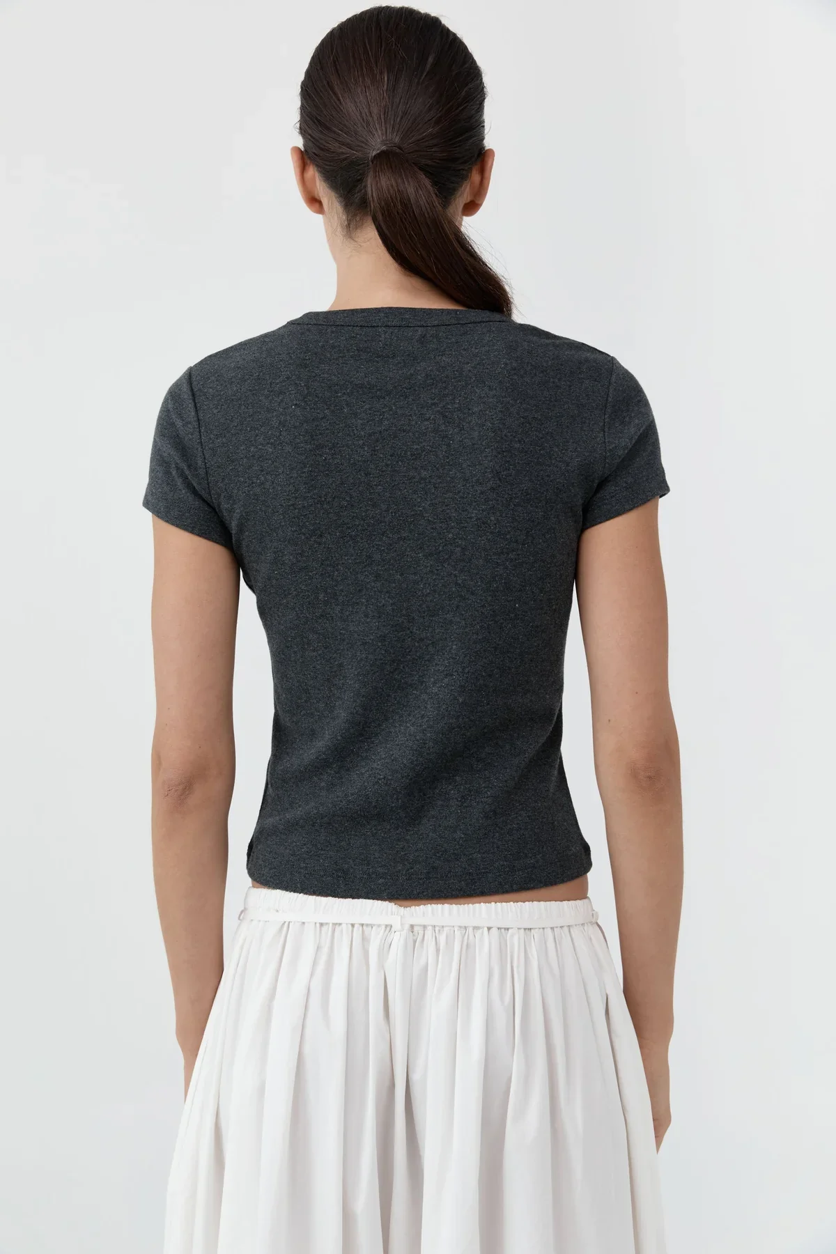 Organic Cotton Baby Tee | Charcoal Melange - Image 7