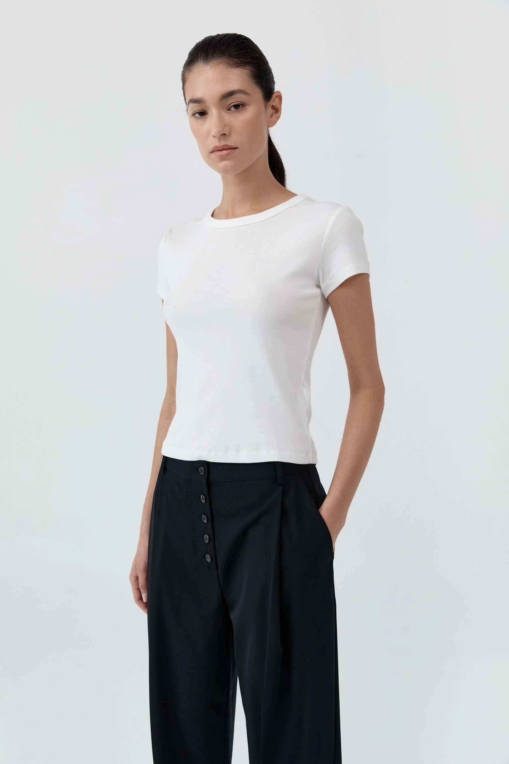 Organic Cotton Baby Tee | White