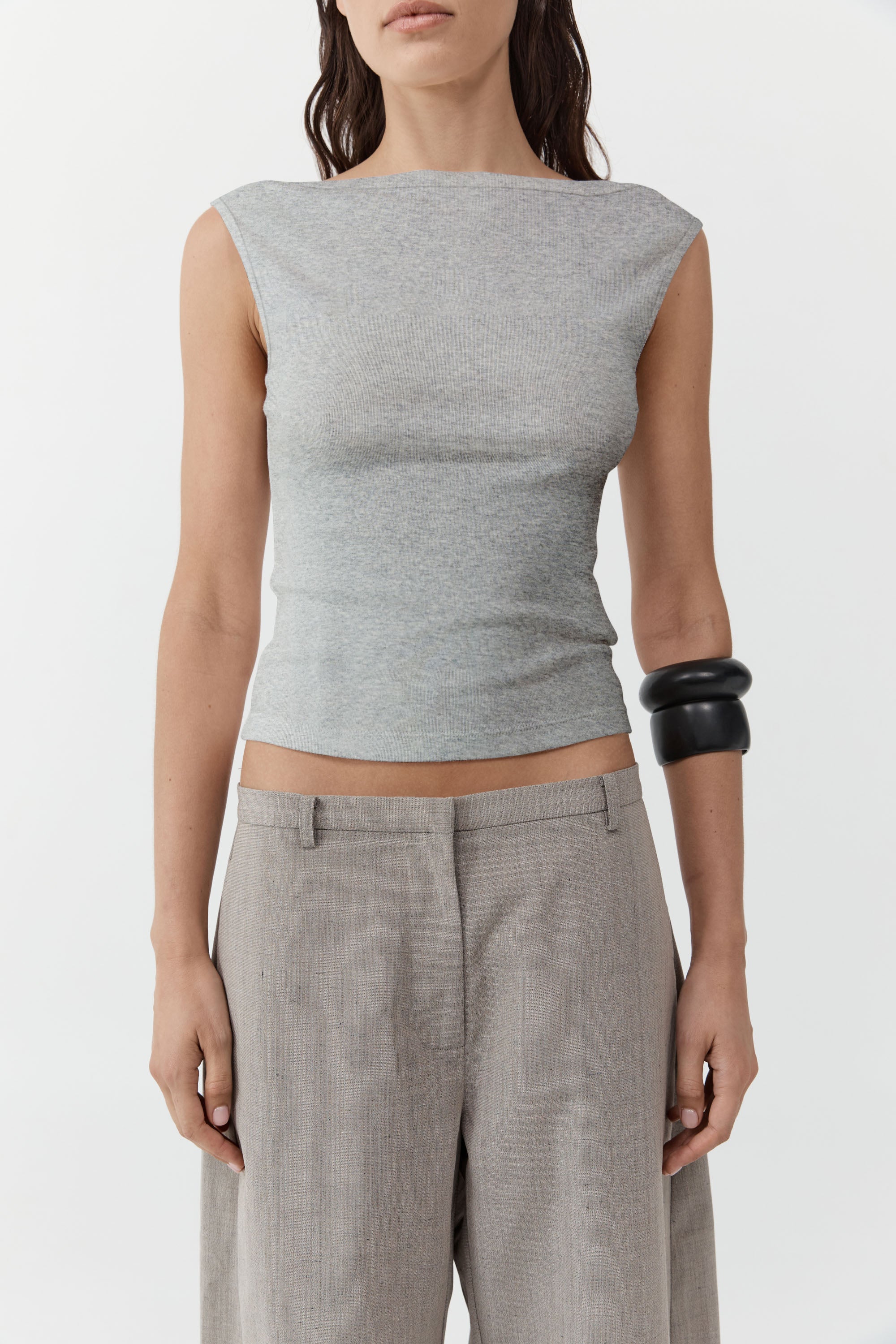 Organic Cotton Ballerina Top | Grey Marle - Image 2