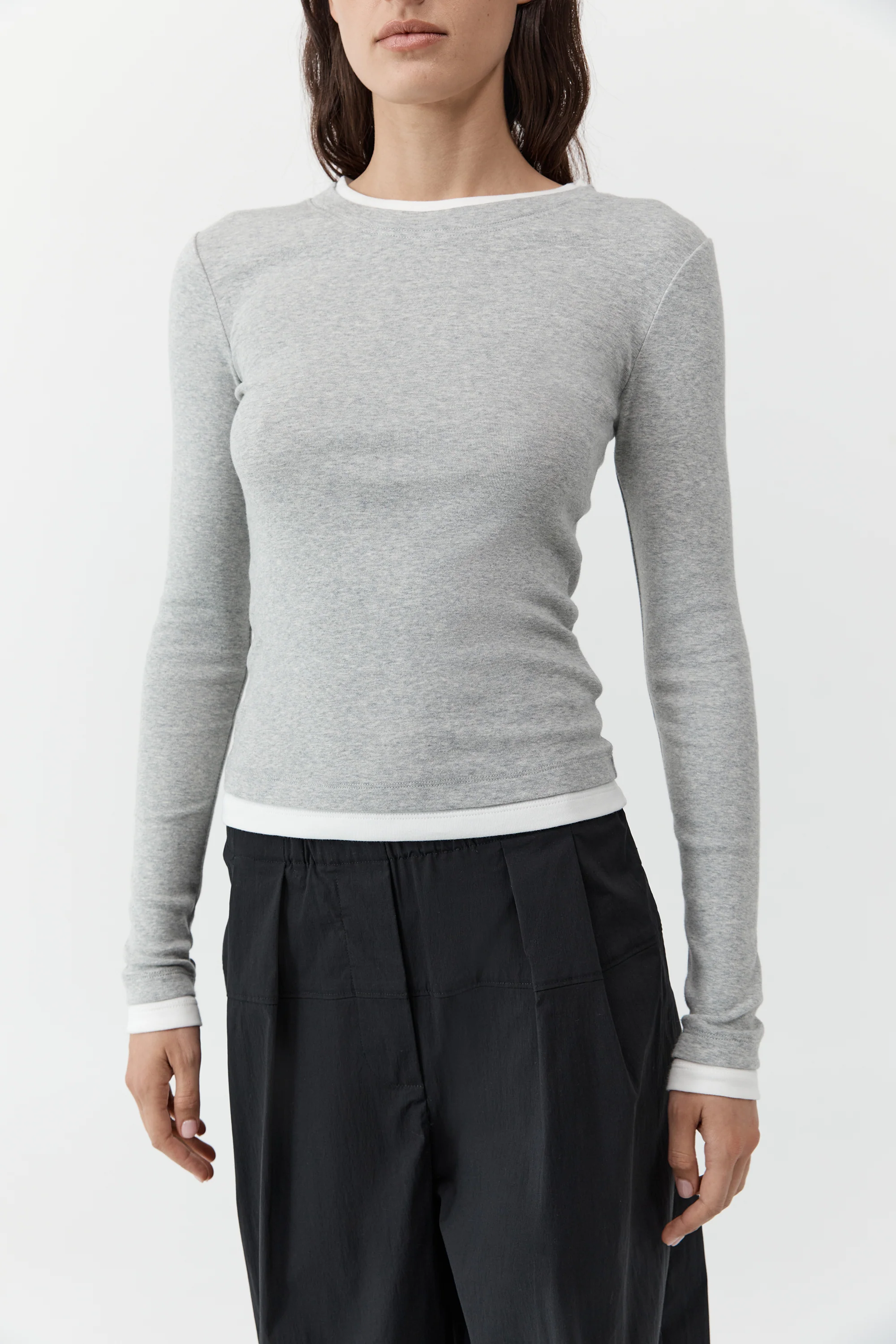 Organic Cotton Layered Long Sleeve Top - Image 2