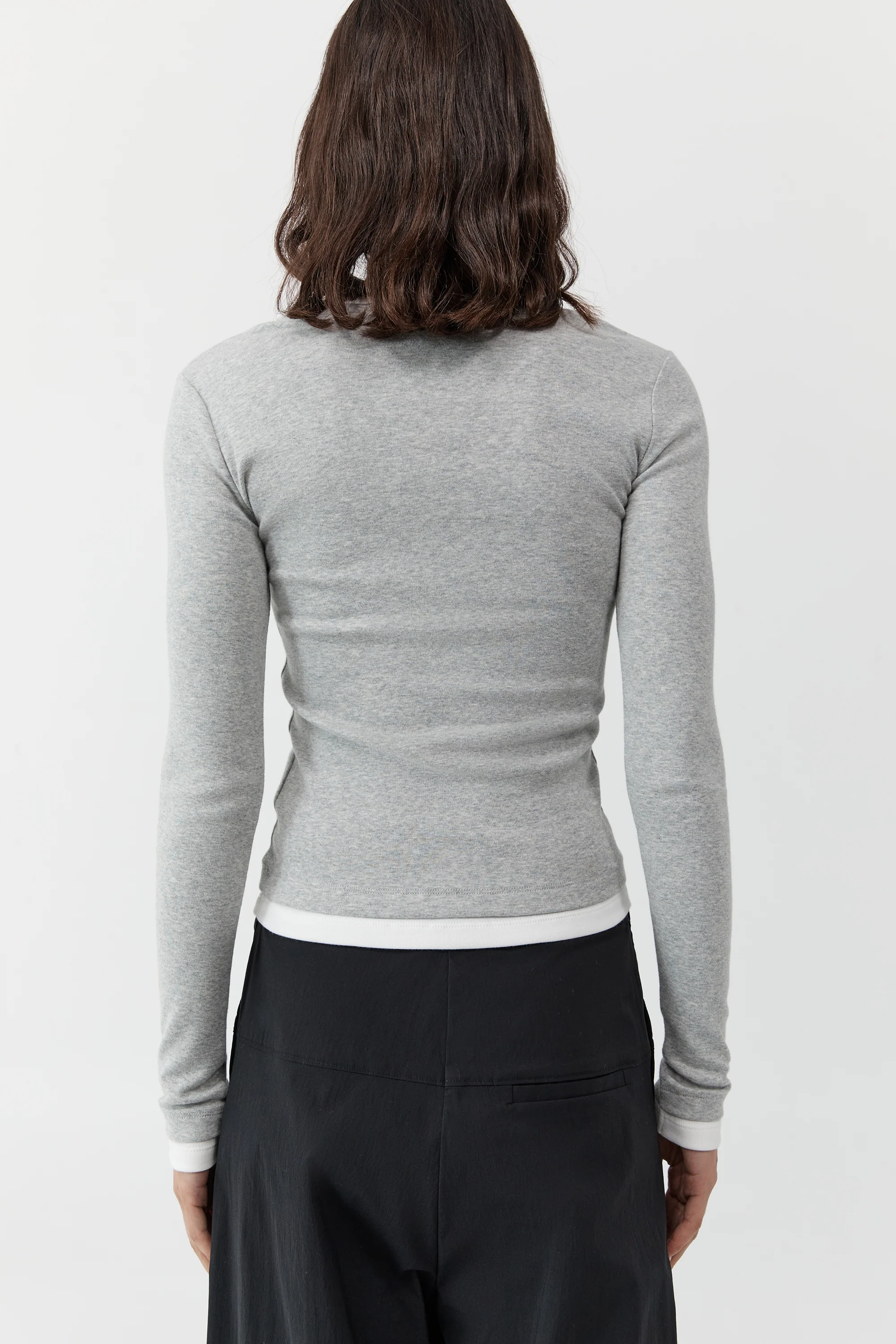 Organic Cotton Layered Long Sleeve Top - Image 3