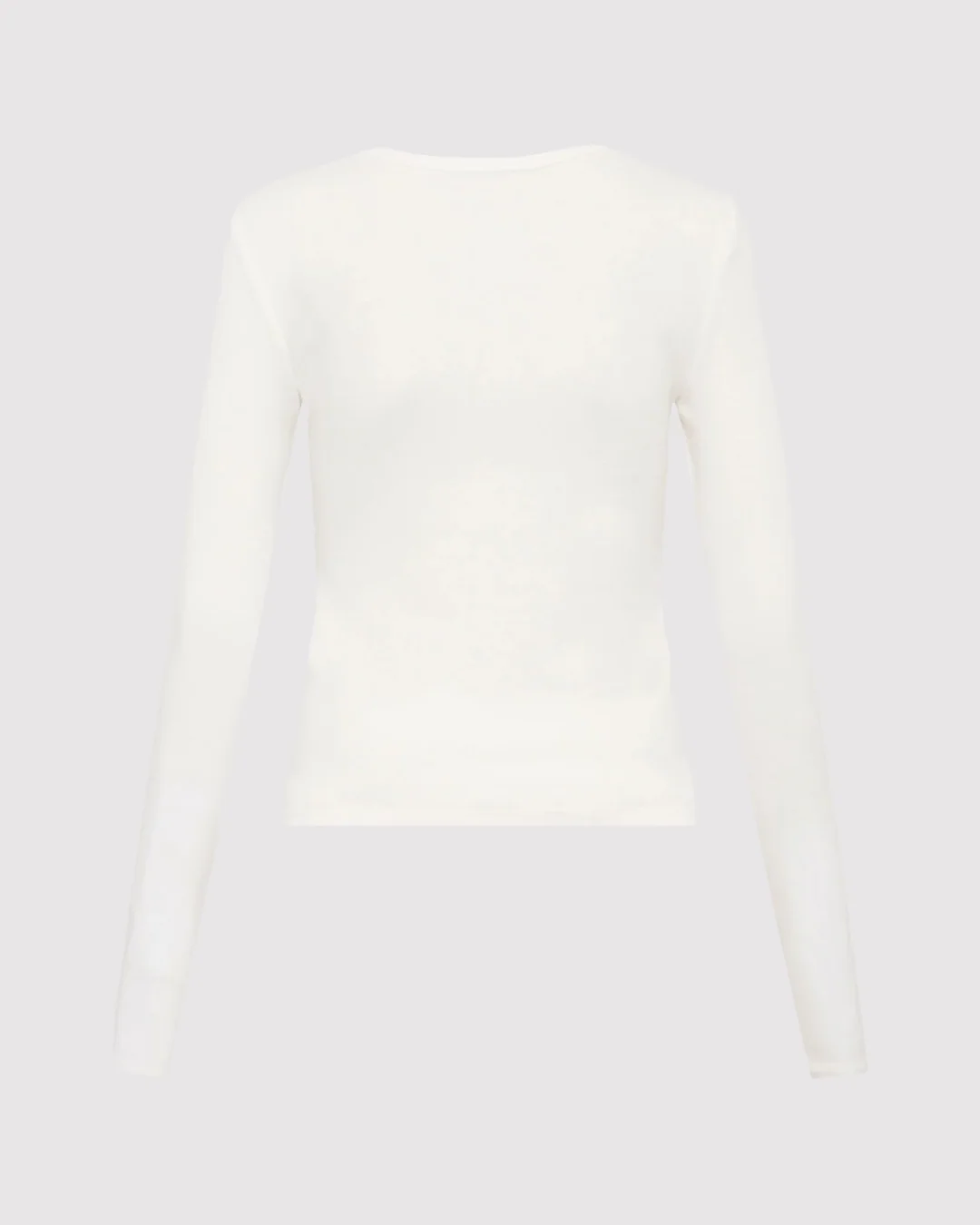 Organic Cotton Long Sleeve Top | White - Image 6