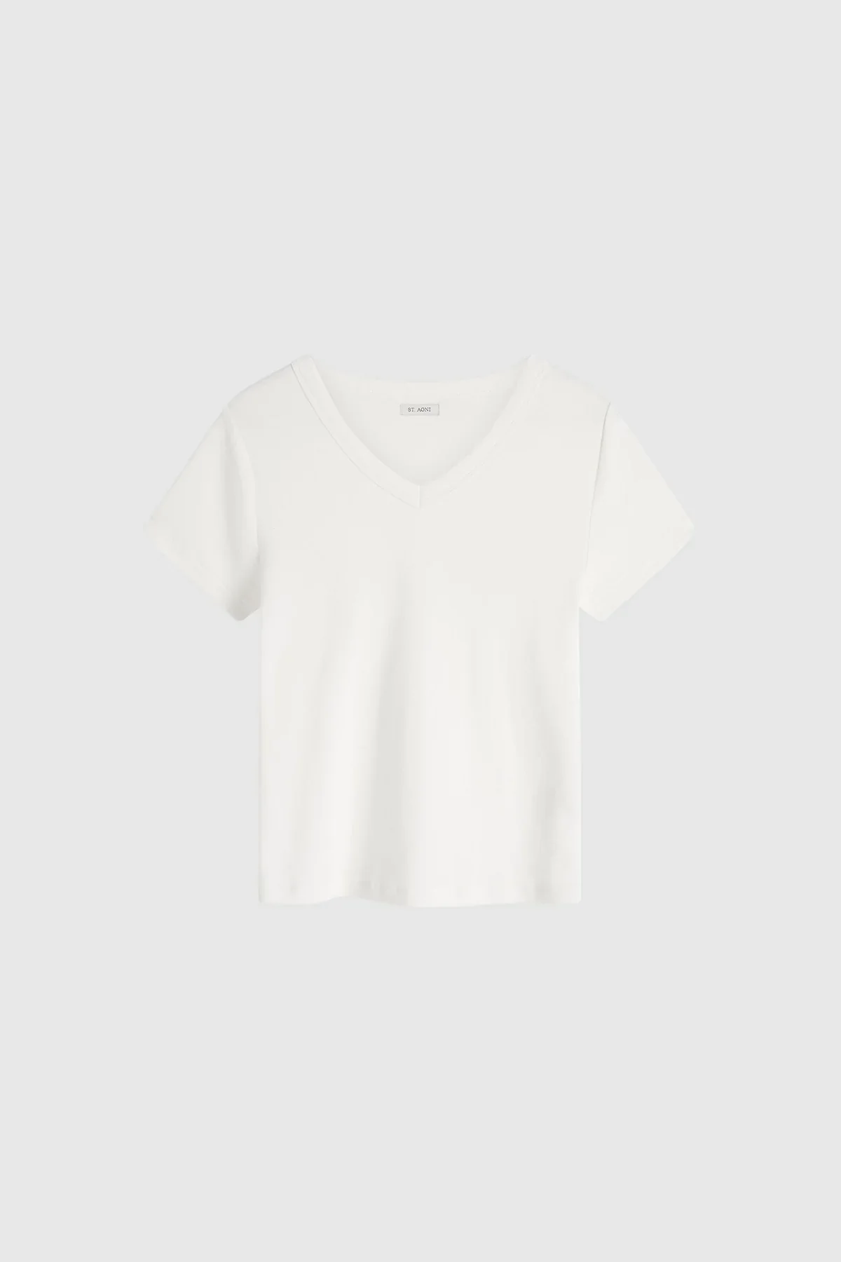 Organic Cotton V Neck Tee | White