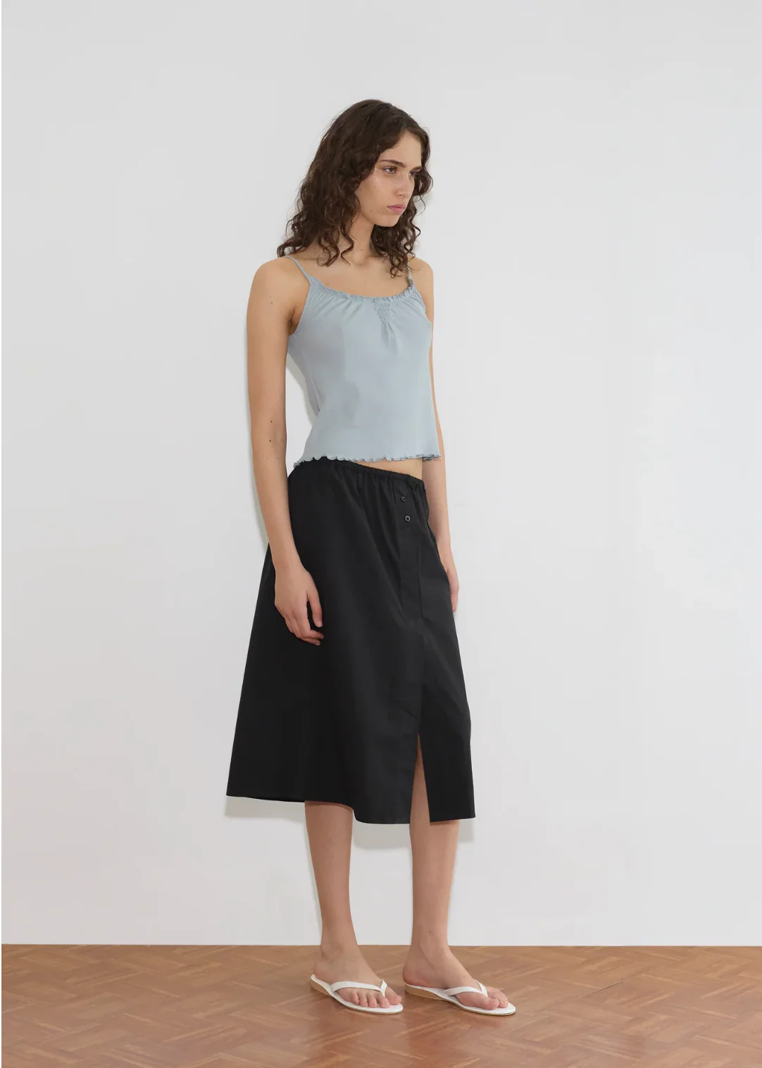 Overlap Skirt | Black - Image 3