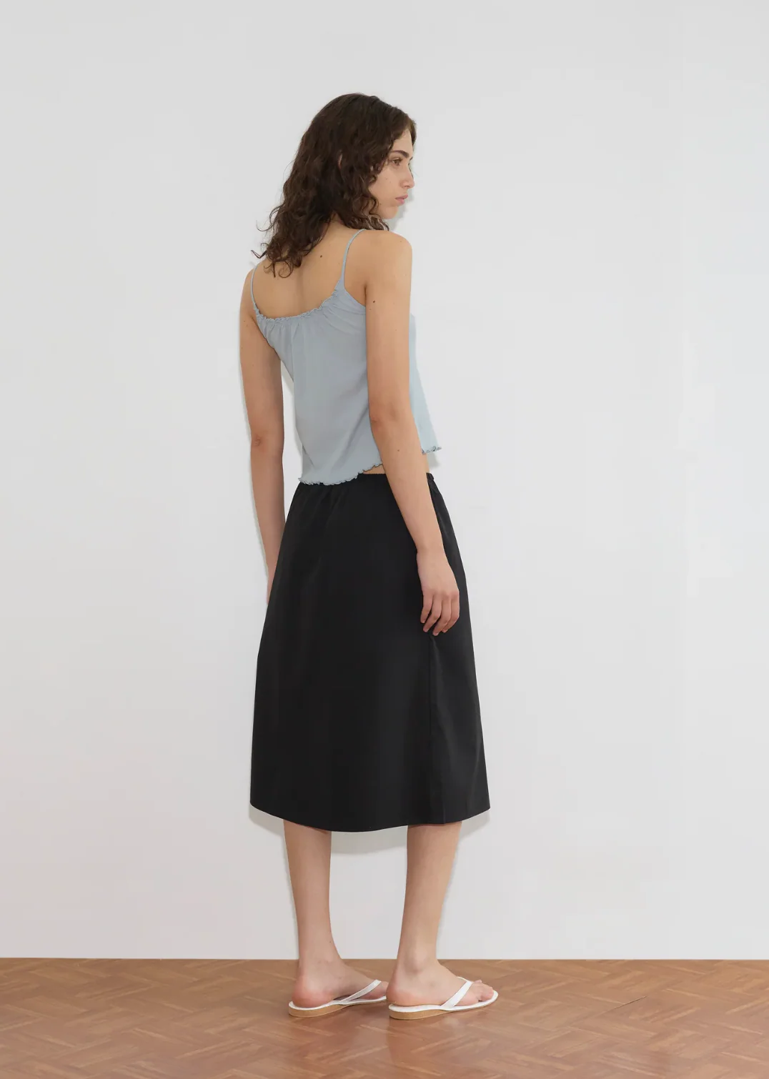 Overlap Skirt | Black - Image 4