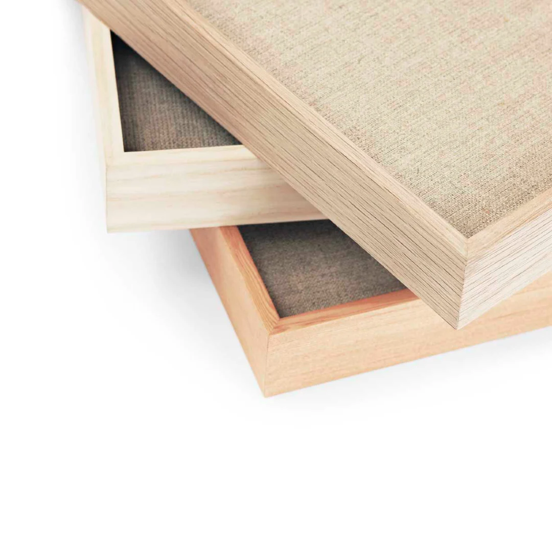 Pinboard w. Linen Canvas | Medium | Oak - Image 2