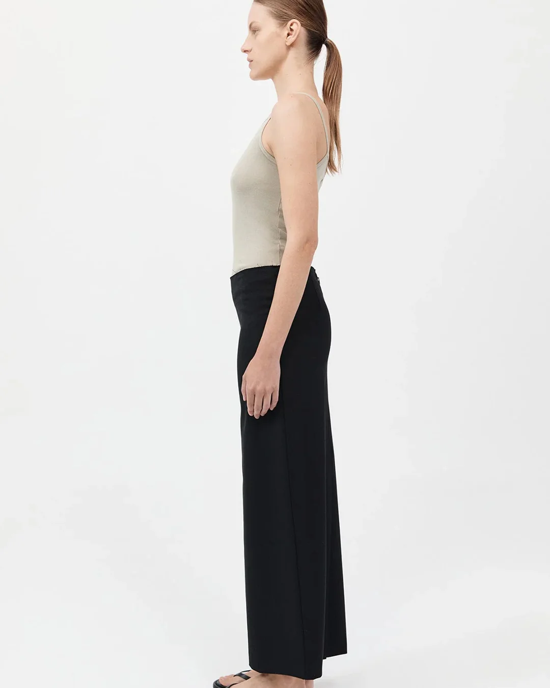 Raw Edge Column Maxi Skirt |Â Black - Image 3