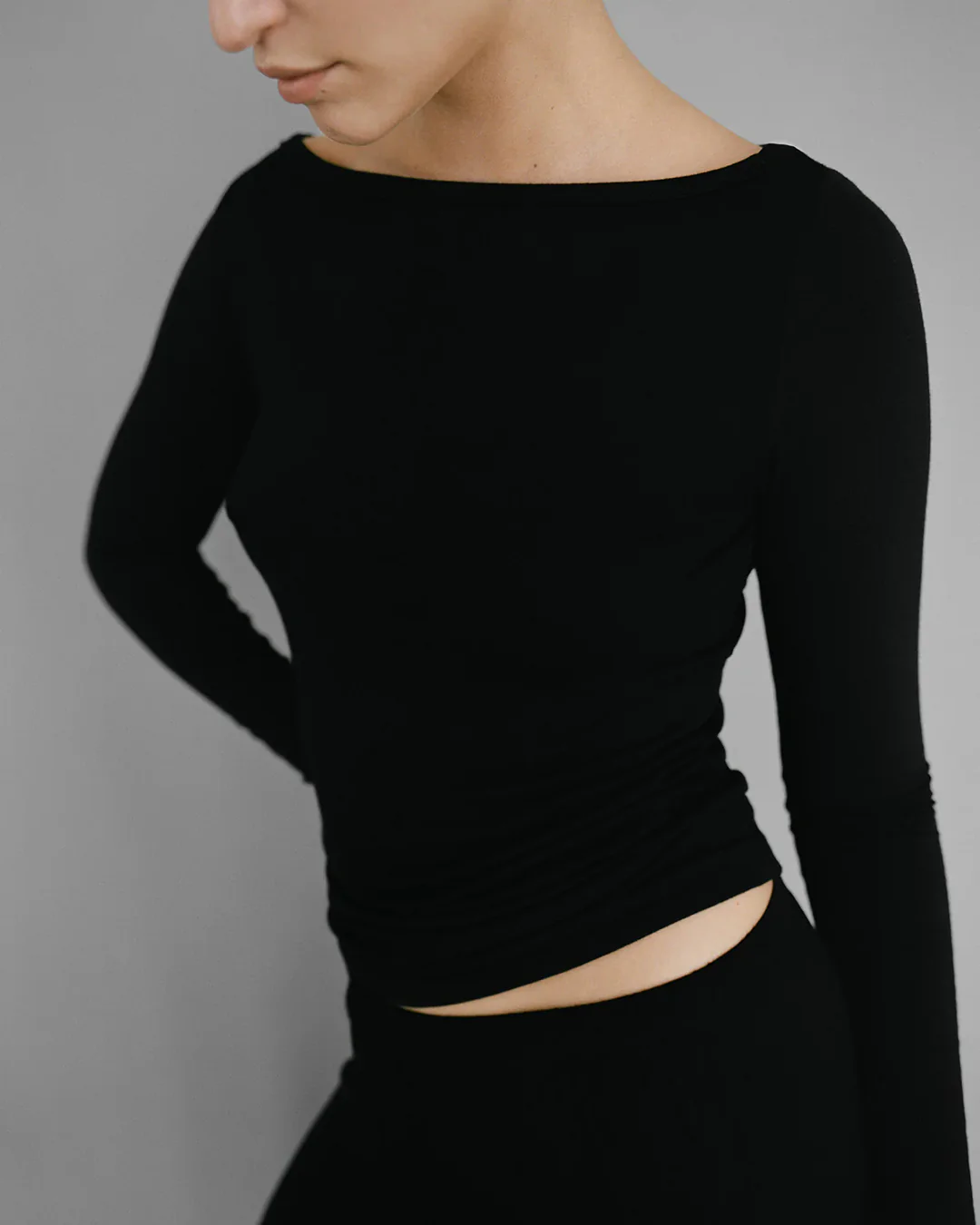 Recline Bateau Long Sleeve | Black - Image 2