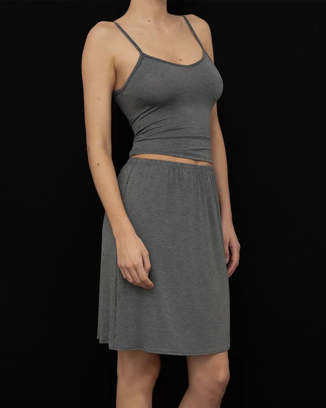 Recline Skirt | Charcoal