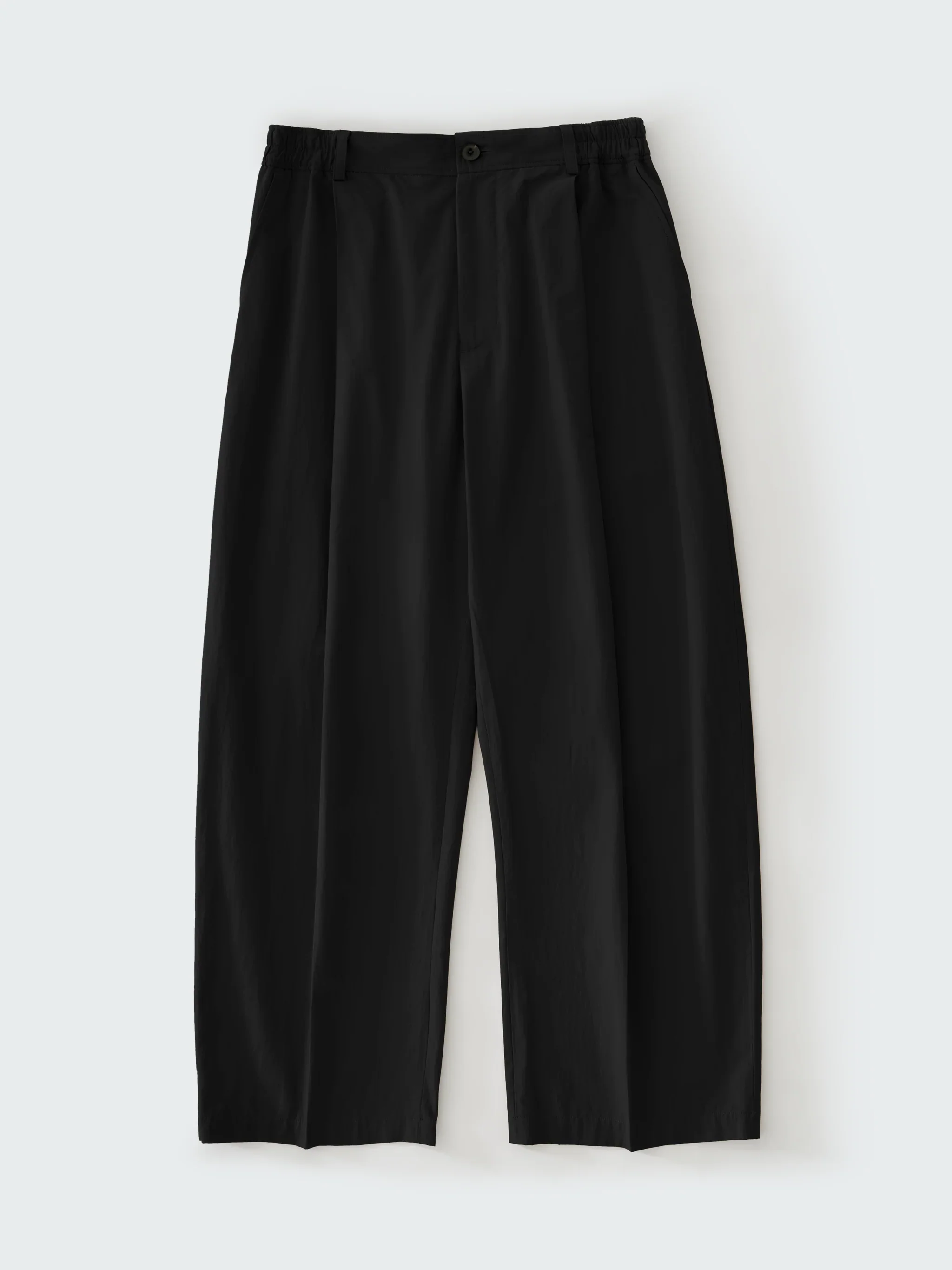 Shire Cotton Pleated Pant | Black