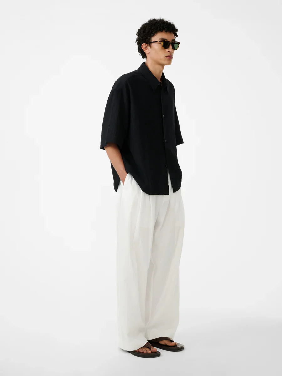 Sanko Matelasse Shirt | BLack - Image 4