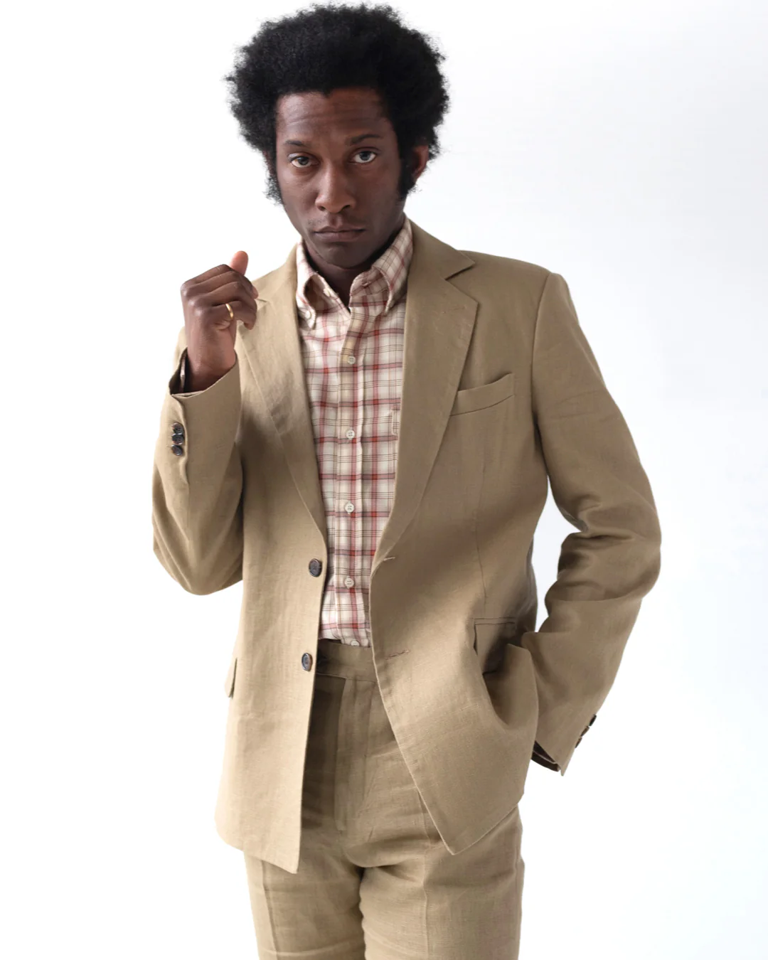 Single Breasted Blazer | Fawn - Image 2