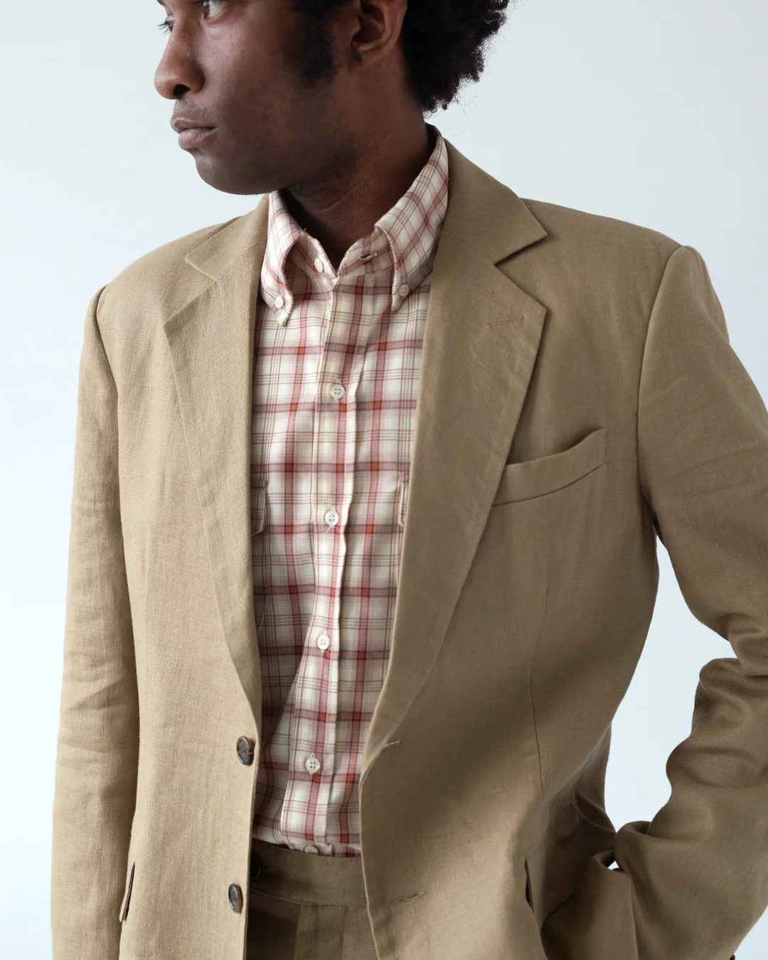 Single Breasted Blazer | Fawn - Image 3