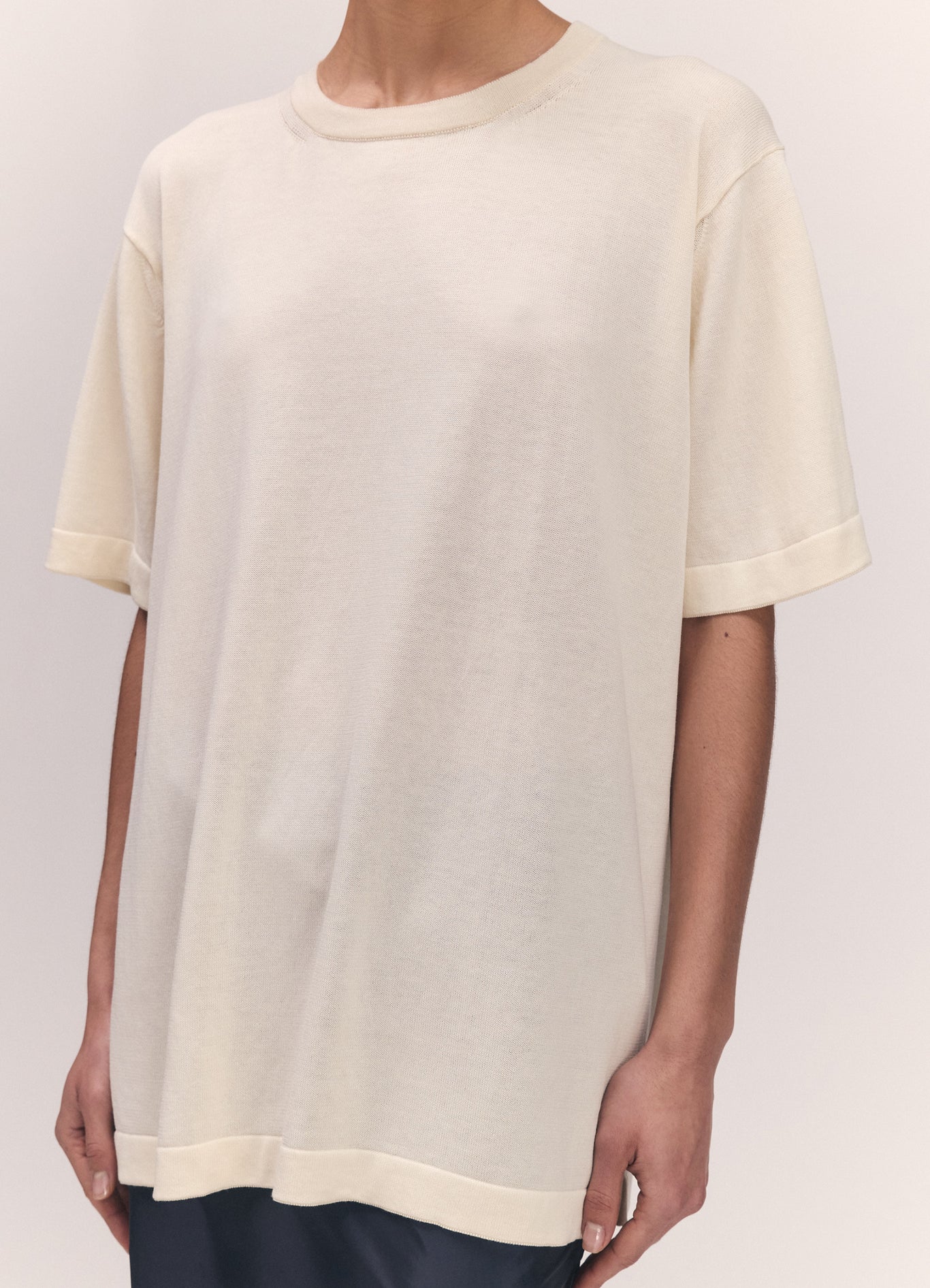 Slouchy Short Sleeve T-Shirt |Â Ecru - Image 2