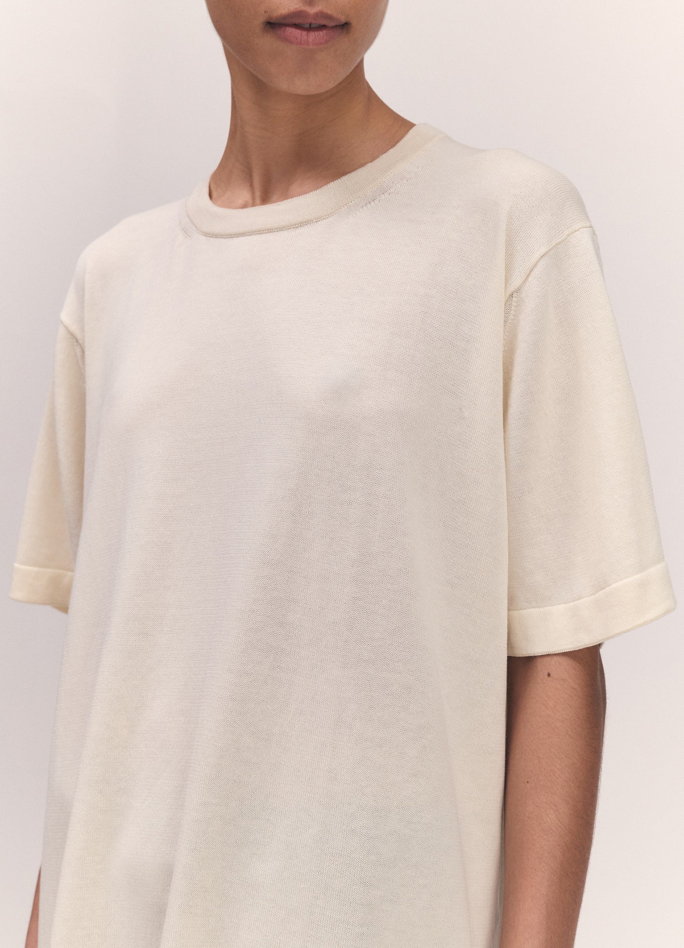 Slouchy Short Sleeve T-Shirt |Â Ecru - Image 4