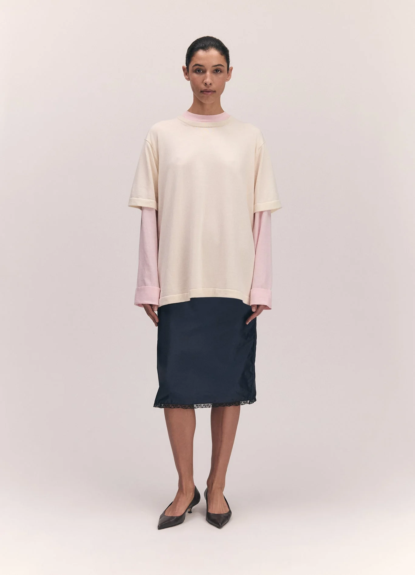 Slouchy Short Sleeve T-Shirt |Â Ecru - Image 5