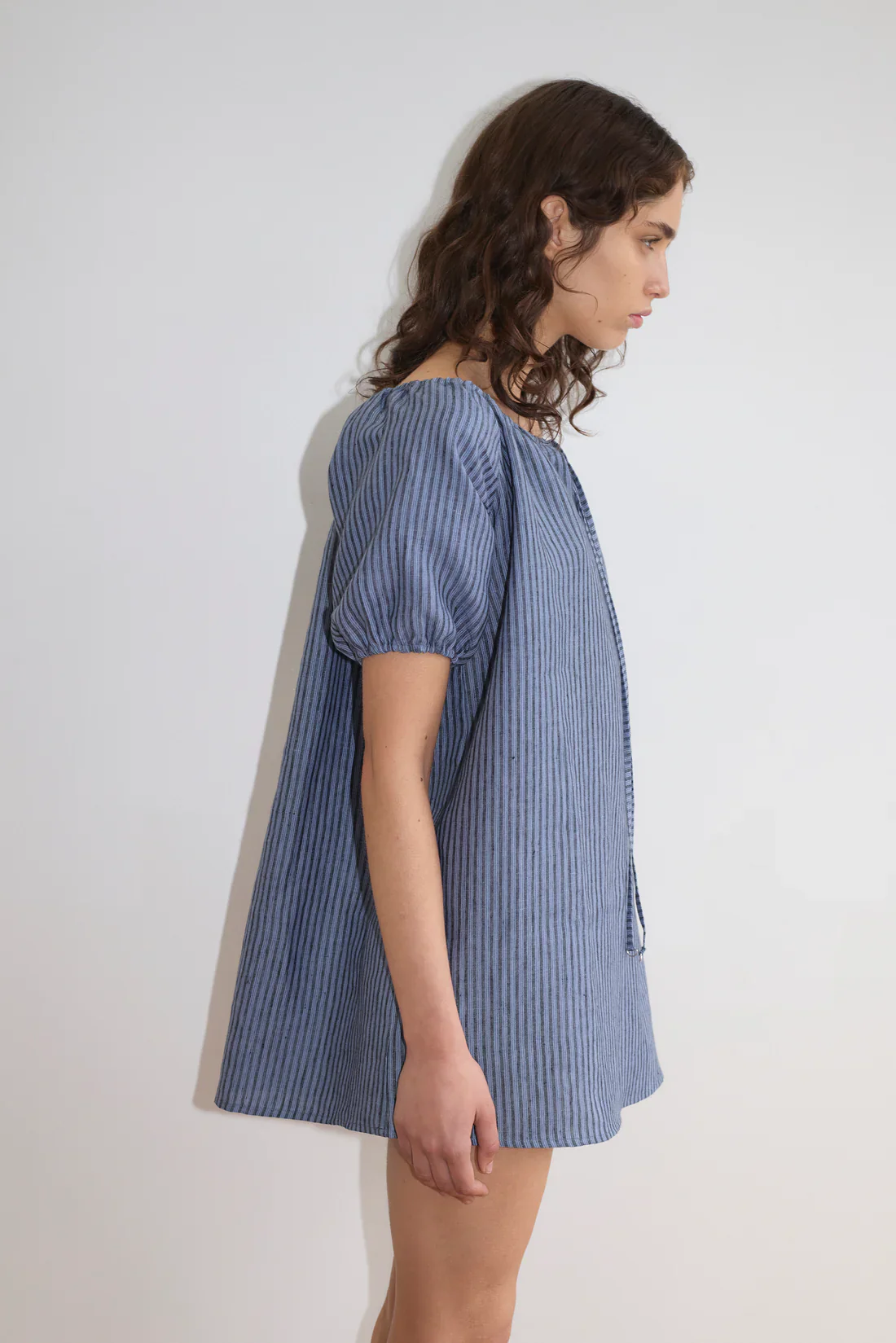Smock Dress | Azure Stripe - Image 4