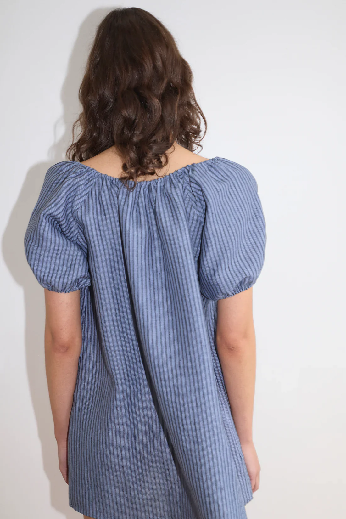 Smock Dress | Azure Stripe - Image 5