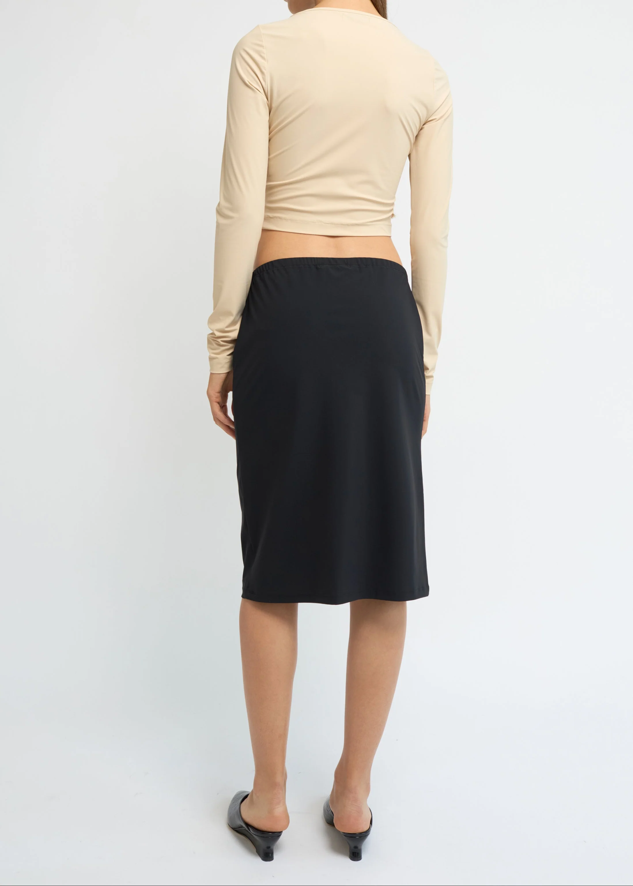 Straight midi skirt | Black - Image 3