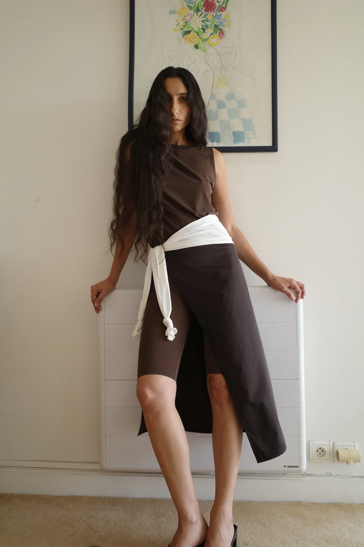Stretch Jersey Boat Neck Top | Chocolate - Image 4