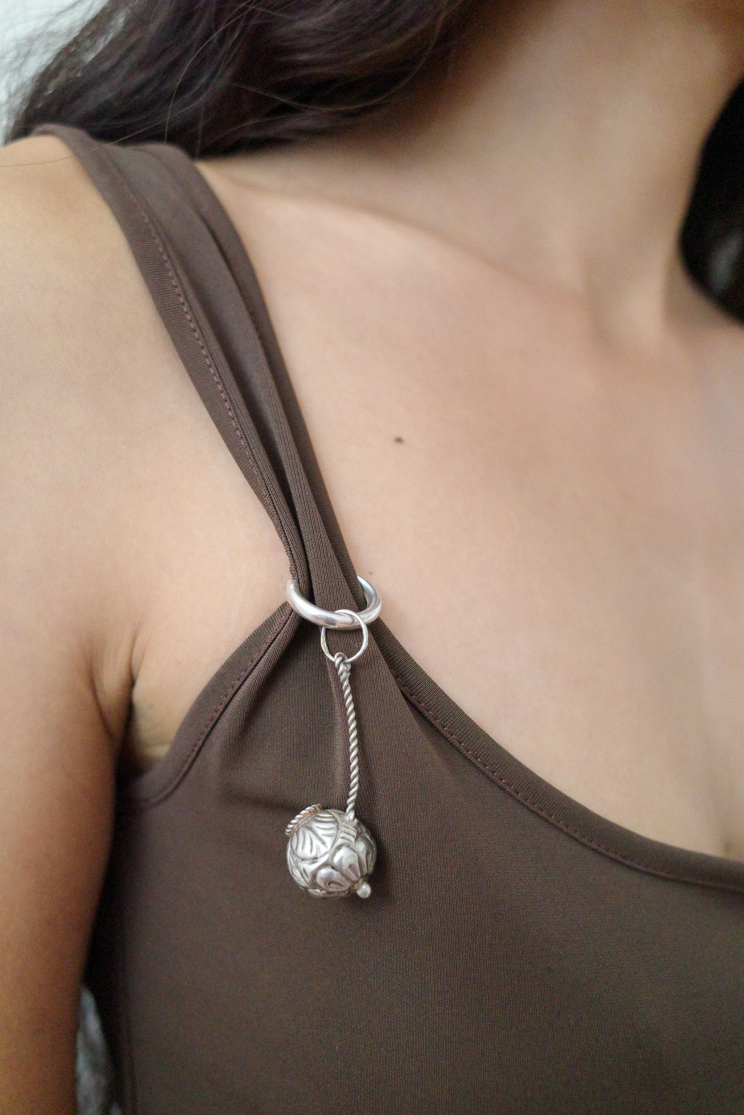 Stretch Jersey Tank Top | Chocolate - Image 3
