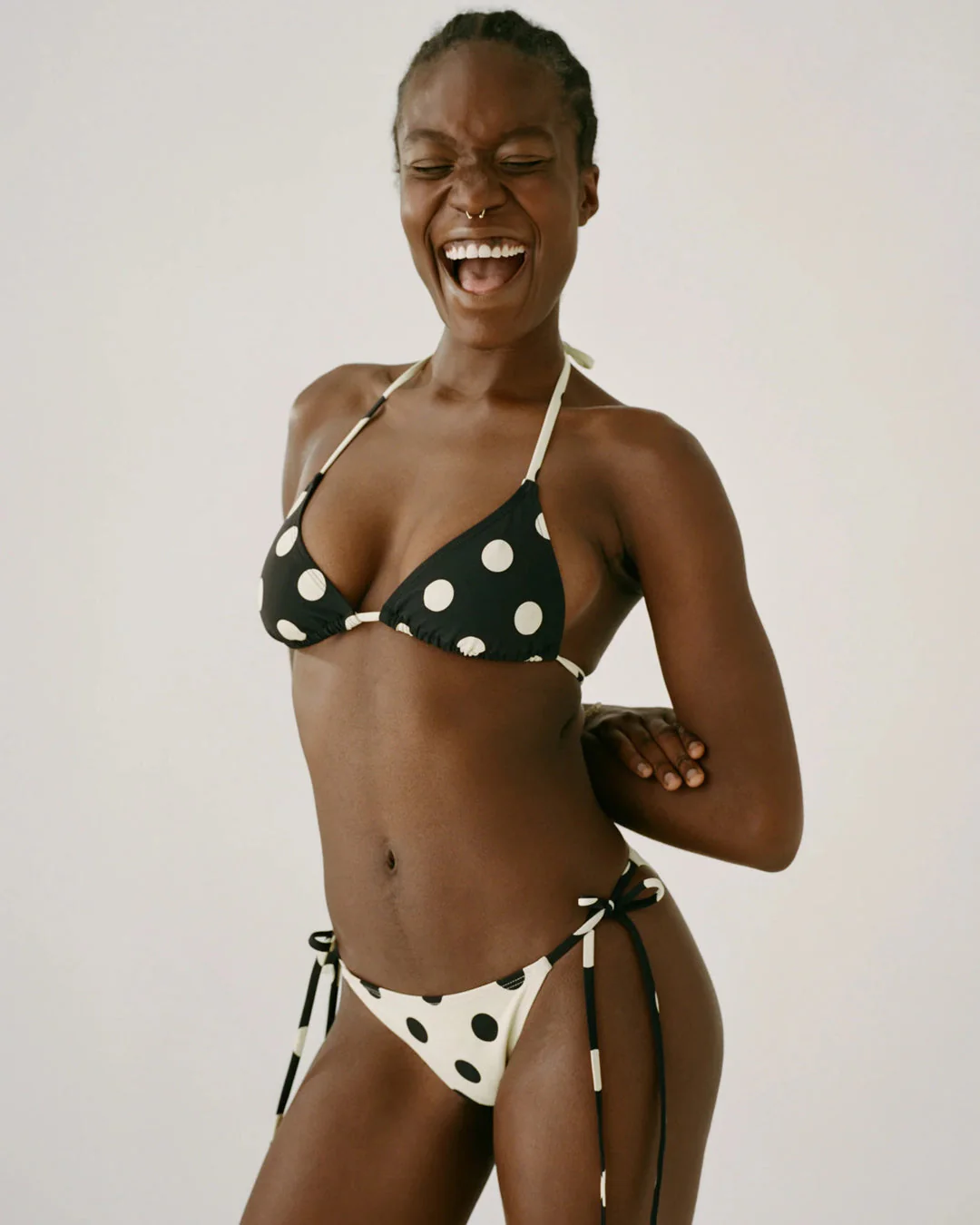 String Bottom | Polka Dot Black/Cream - Image 3