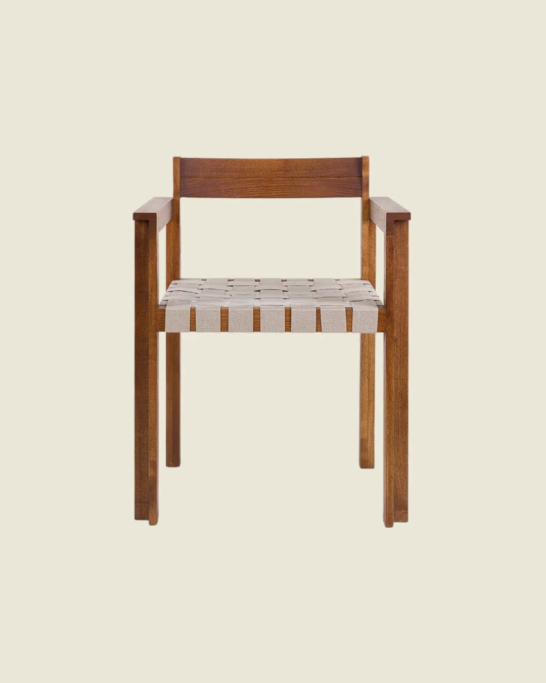 Symmetry Armrest Chair |Â Honey Ash Wood / Oat Fabric - Image 3