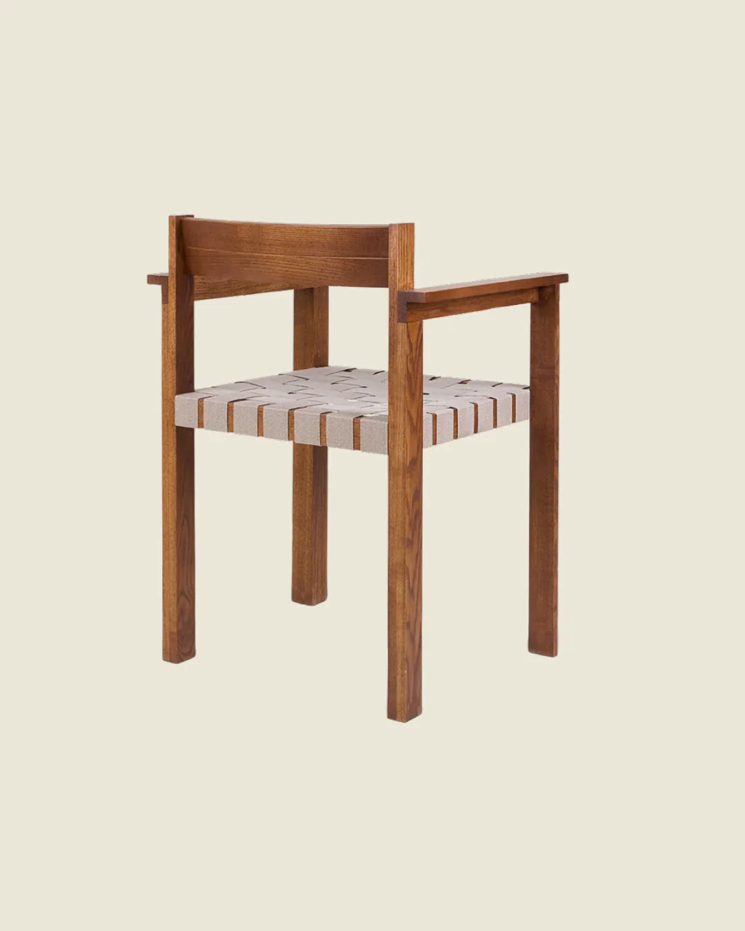 Symmetry Armrest Chair |Â Honey Ash Wood / Oat Fabric - Image 5