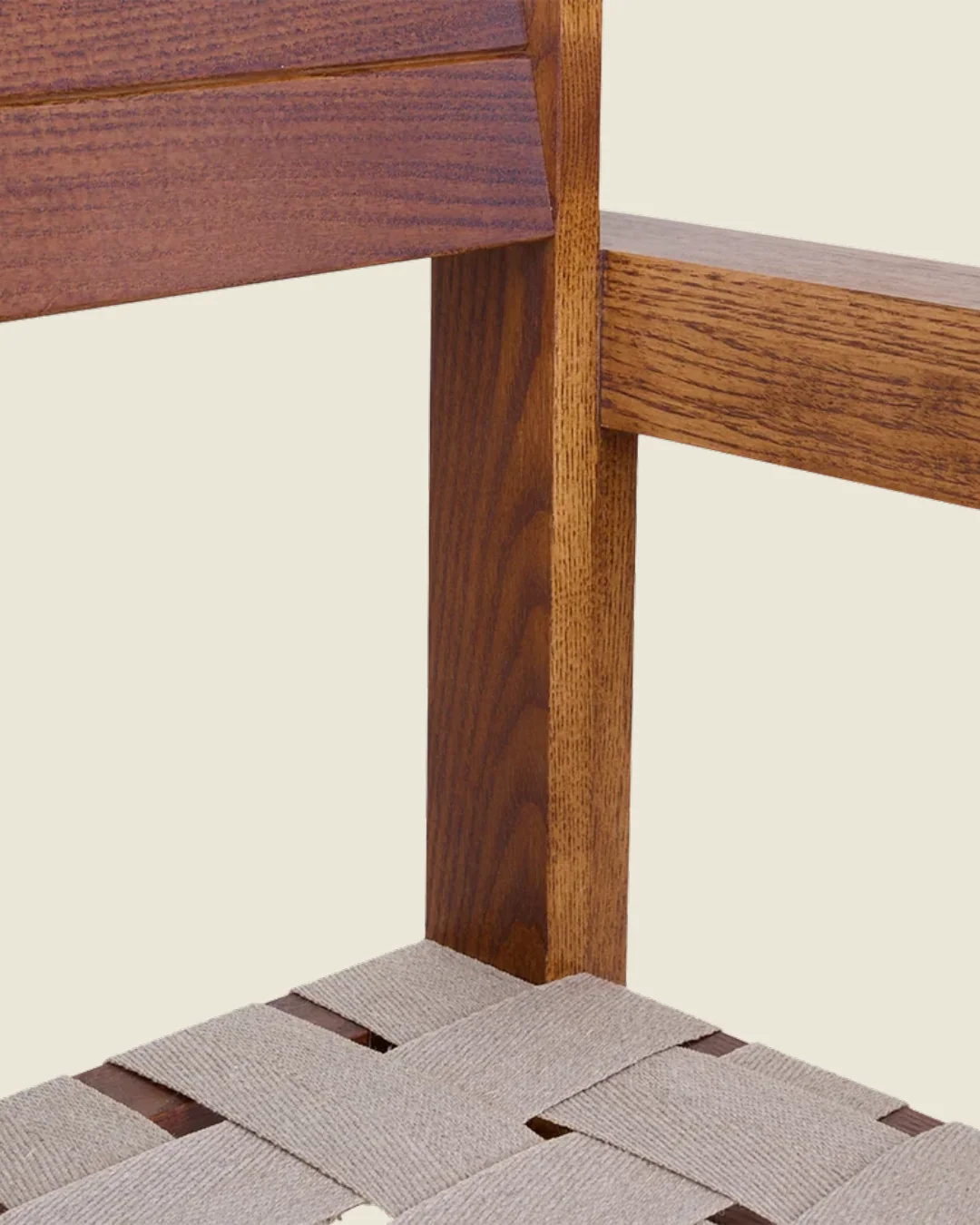 Symmetry Armrest Chair |Â Honey Ash Wood / Oat Fabric - Image 8