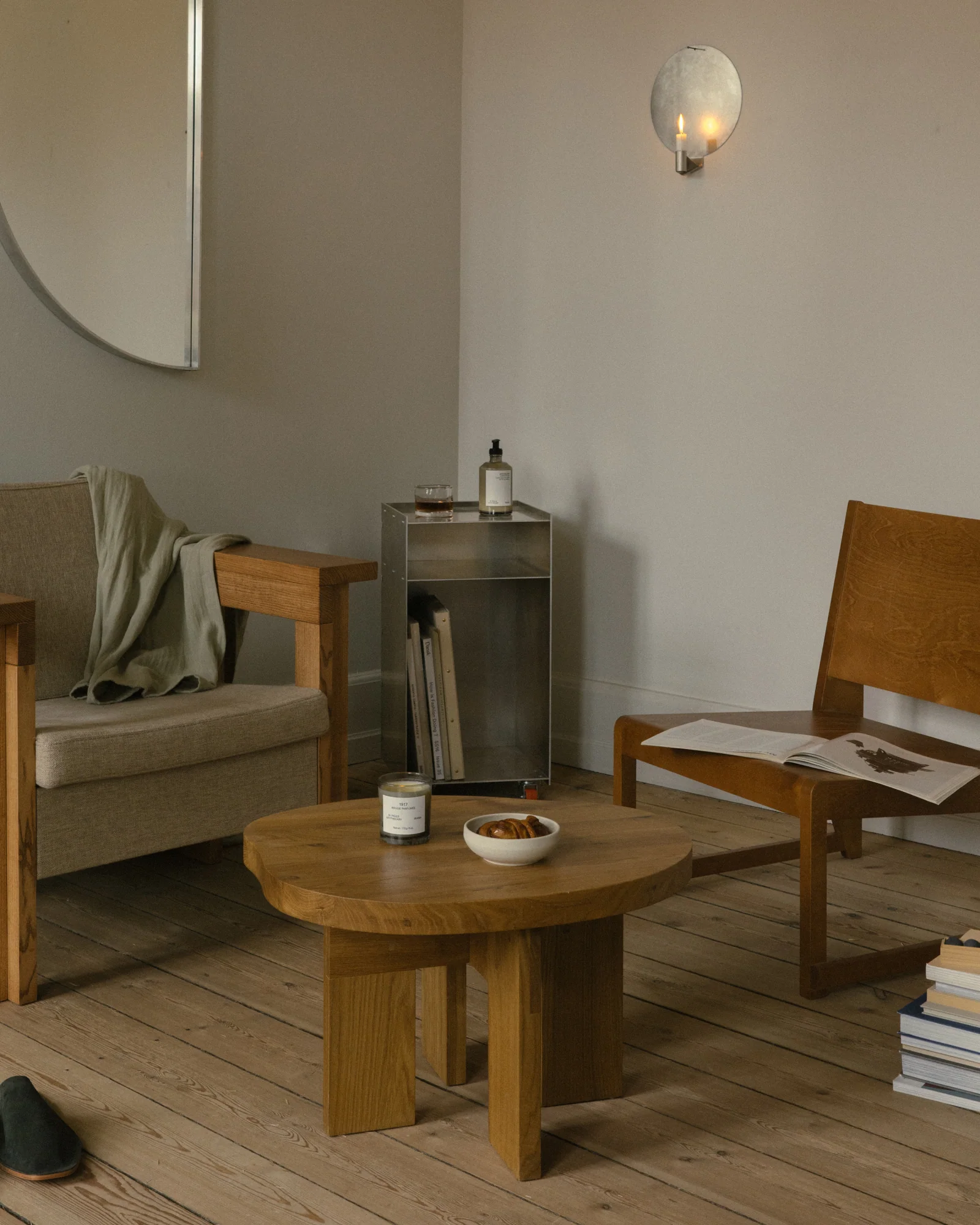 Symmetry Chair | Ash Wood | Oat Fabric - Image 2