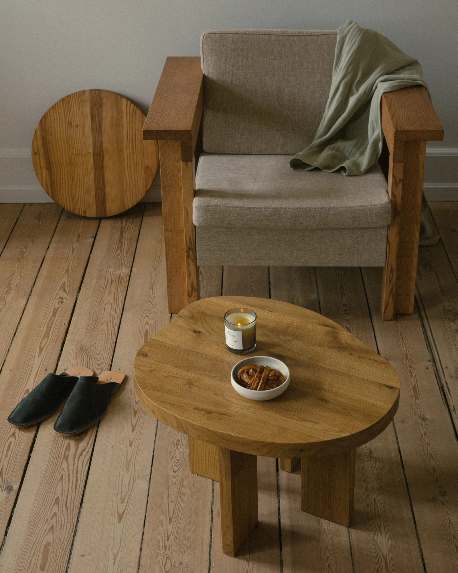 Symmetry Chair | Ash Wood | Oat Fabric - Image 3