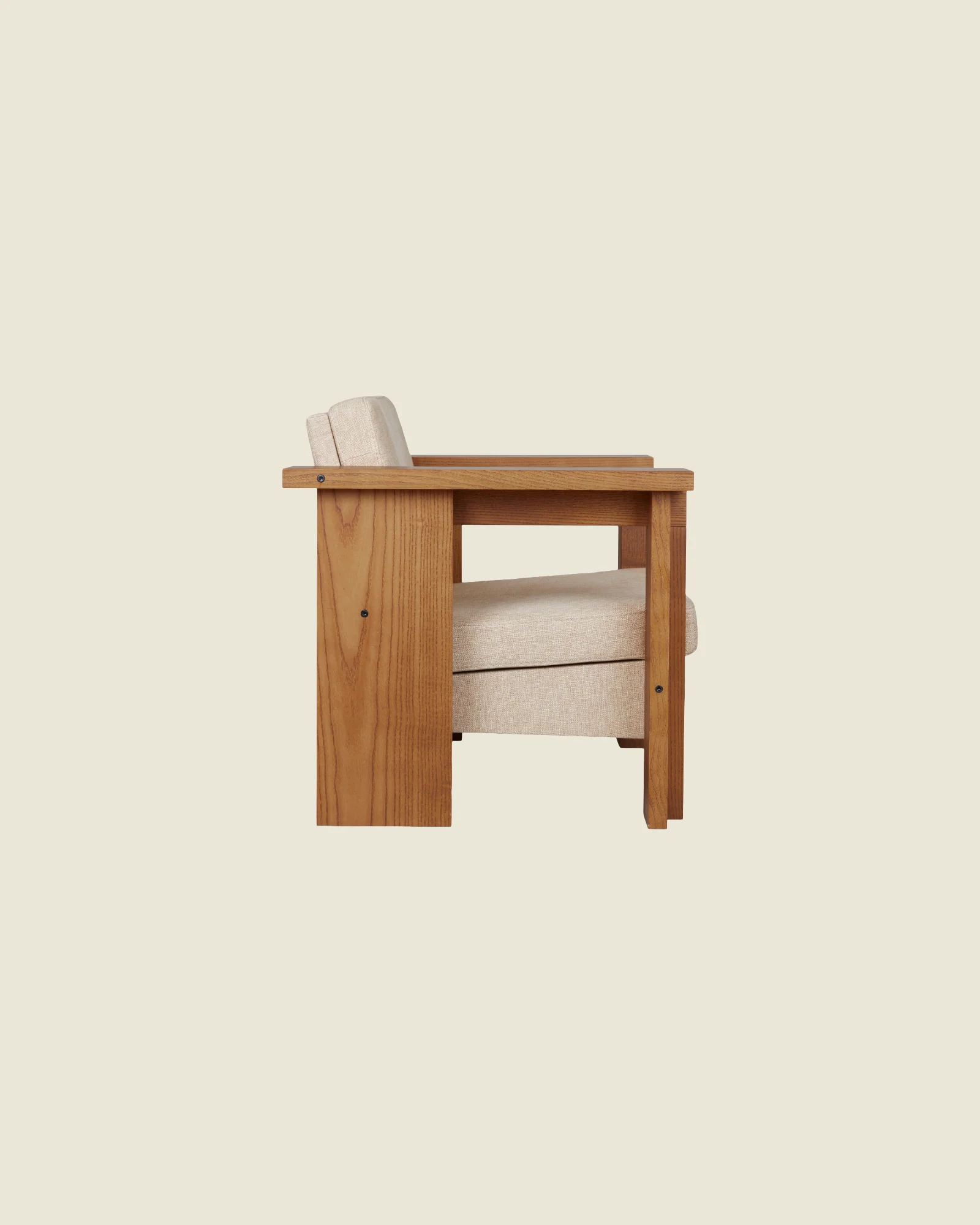 Symmetry Chair | Ash Wood | Oat Fabric - Image 5