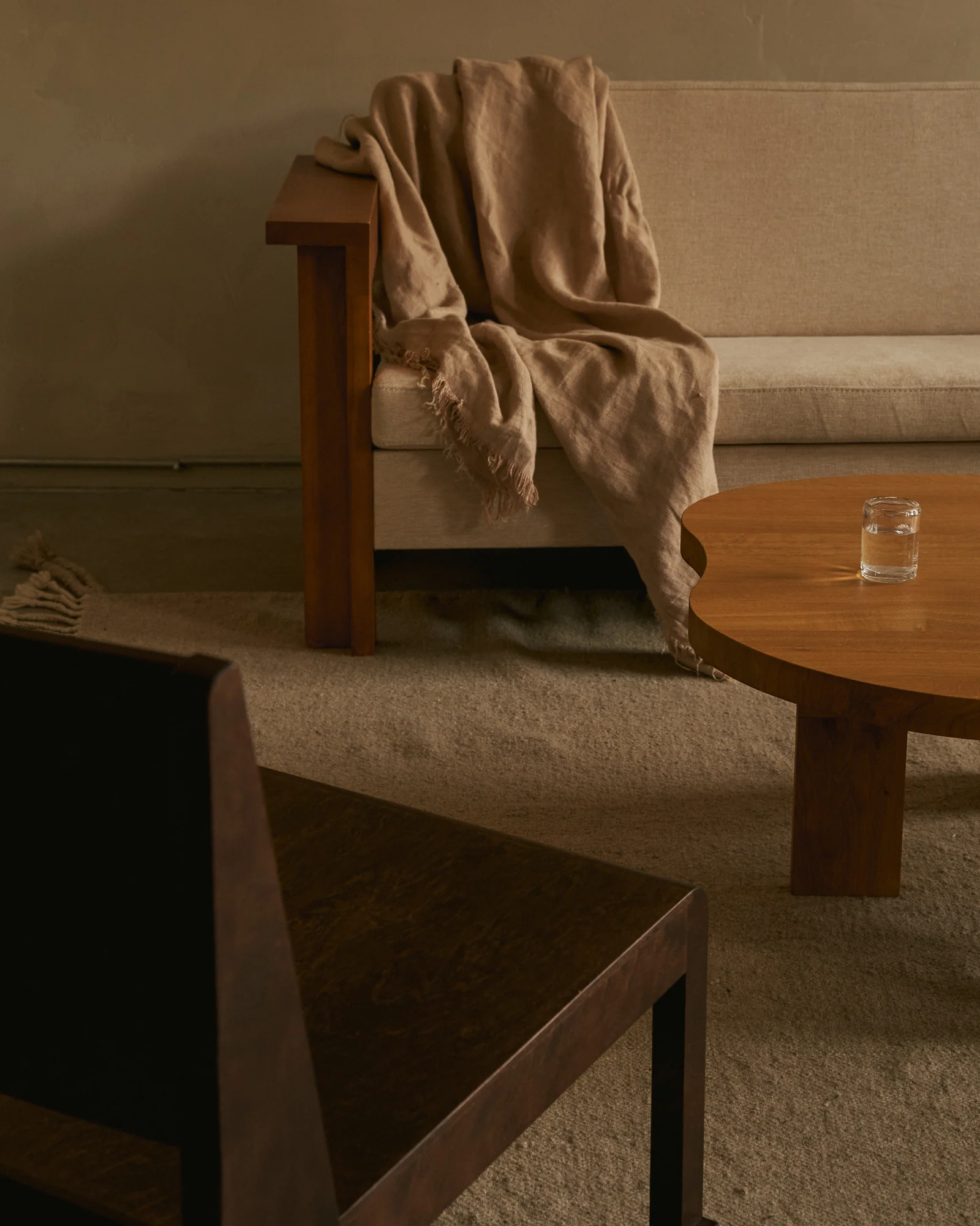 Symmetry Couch | Ash Wood | Oat Fabric - Image 2
