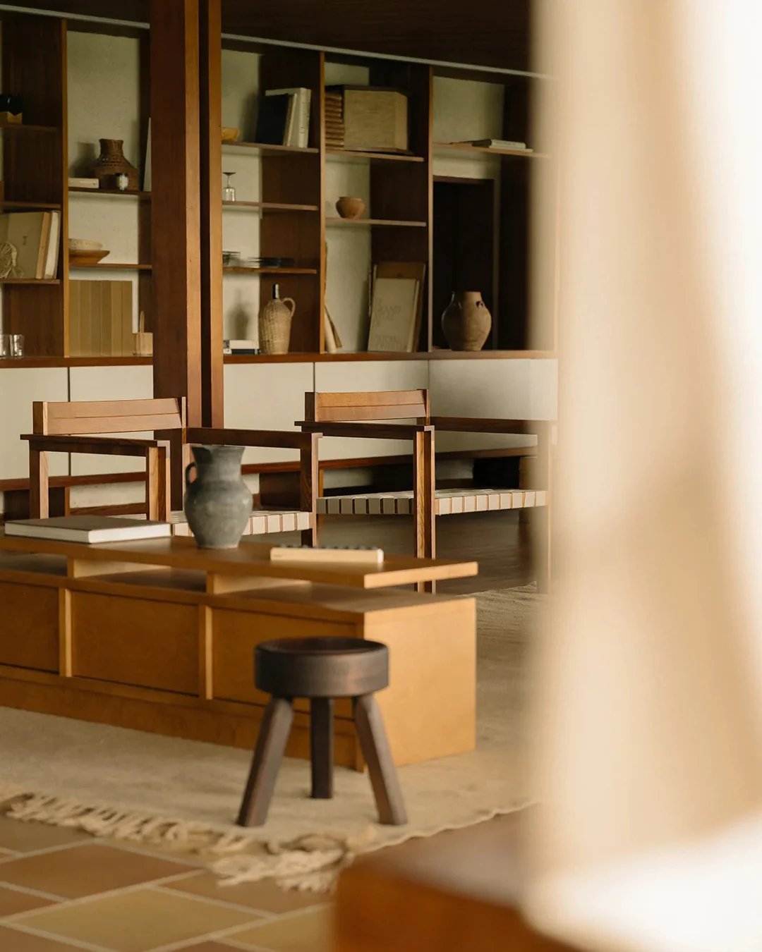 Symmetry Easy Chair |Â Honey Ash Wood / Oat Fabric - Image 11