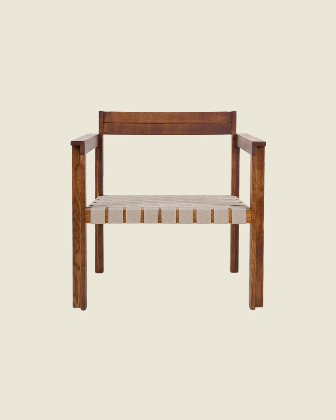 Symmetry Easy Chair |Â Honey Ash Wood / Oat Fabric - Image 3