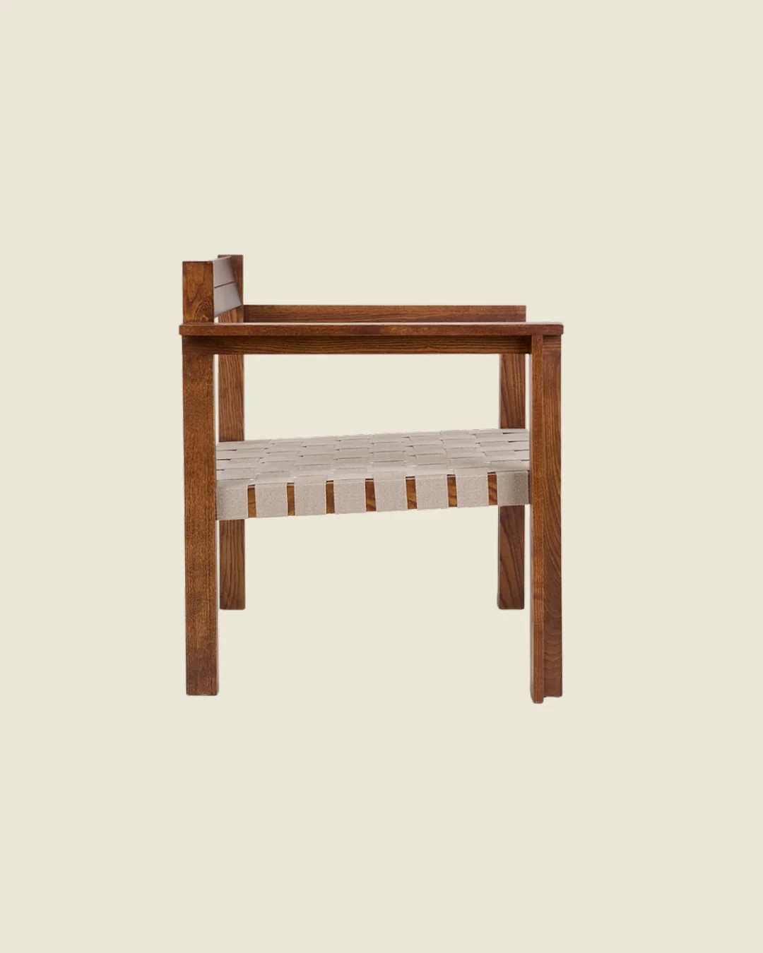 Symmetry Easy Chair |Â Honey Ash Wood / Oat Fabric - Image 4