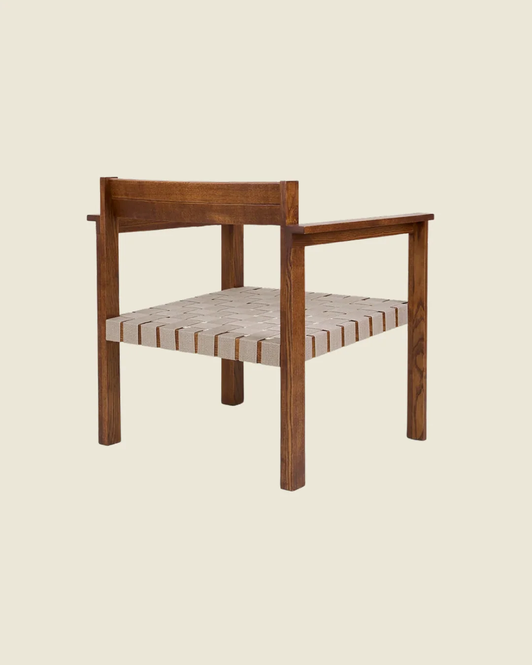 Symmetry Easy Chair |Â Honey Ash Wood / Oat Fabric - Image 5
