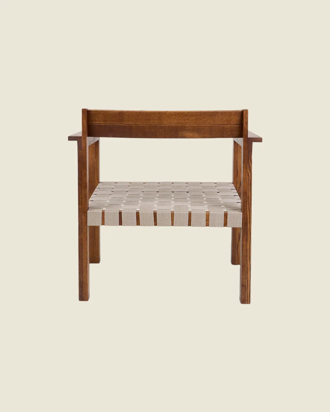Symmetry Easy Chair |Â Honey Ash Wood / Oat Fabric - Image 7