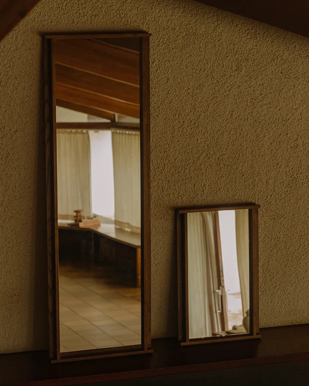 Symmetry Mirror |Â Honey Ash Wood | Large - Image 2